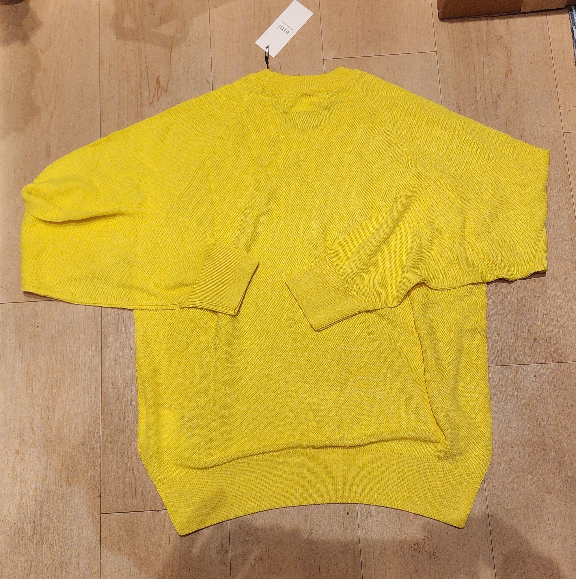 AMI AMI PARIS YELLOW COTTON SWEATER XL Size US XL / EU 56 / 4 - 10 Thumbnail