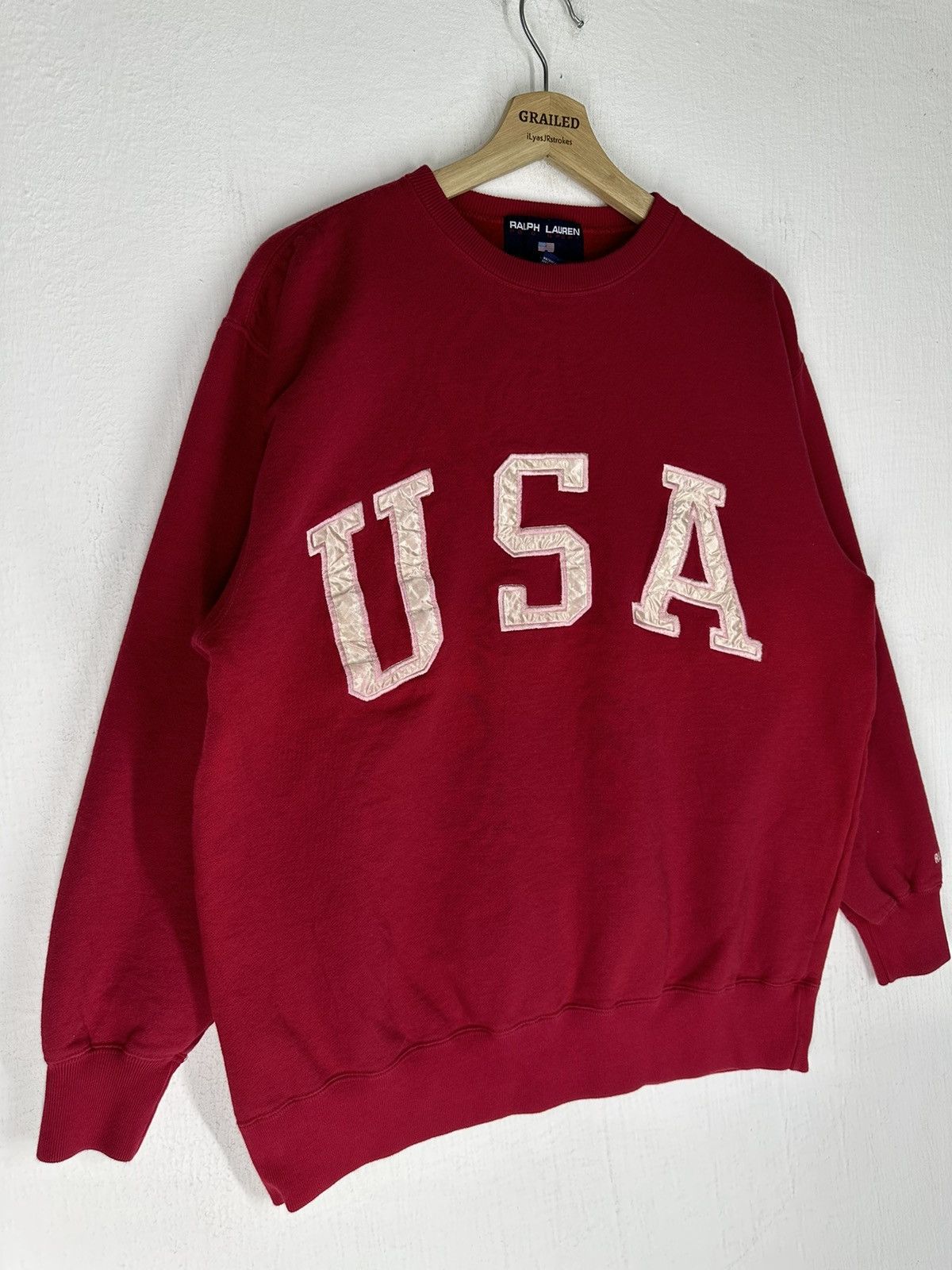 Polo Ralph Lauren × Ralph Lauren Vintage Ralph Lauren Polo Sport USA Spellout Logo Sweatshirt Size US M / EU 48-50 / 2 - 3 Thumbnail