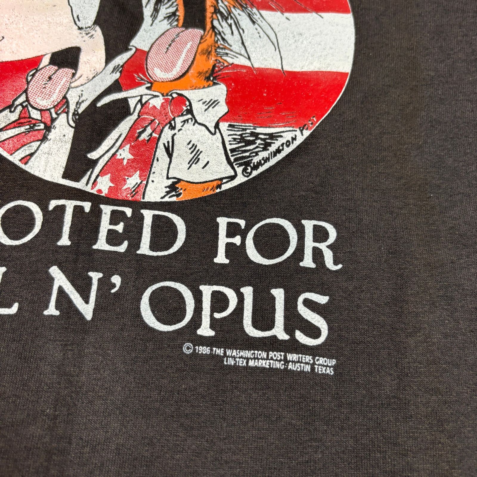 Vintage VTG 1986 I Voted For Bill N' Opus Shirt Men's L Bill the Cat Size US L / EU 52-54 / 3 - 3 Thumbnail
