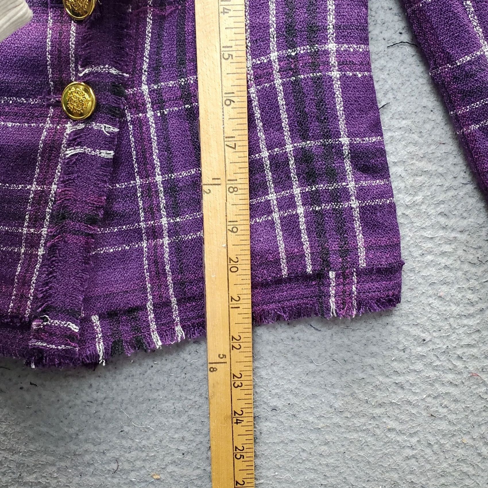 Doublet G by Giuliana Blazer Womens XS Multicolor Plaid Tweed Double Breasted Blazer Jacket Women's XS Blazer Size XS / US 0-2 / IT 36-38 - 3 Thumbnail