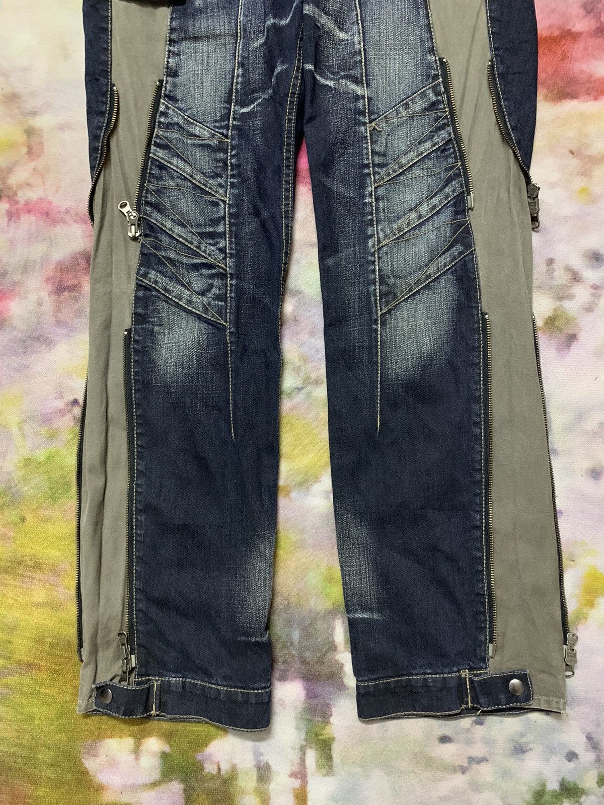 PPFM PPFM Hybrid Denim Bondage Punk Size US 33 - 3 Thumbnail