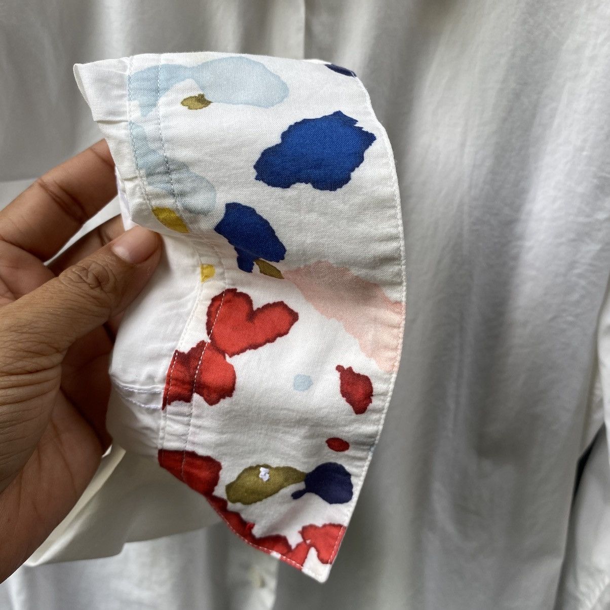 Paul Smith Paul Smith White Shirt with Floral Cuffs Size XL / US 12-14 / IT 48-50 - 15 Thumbnail