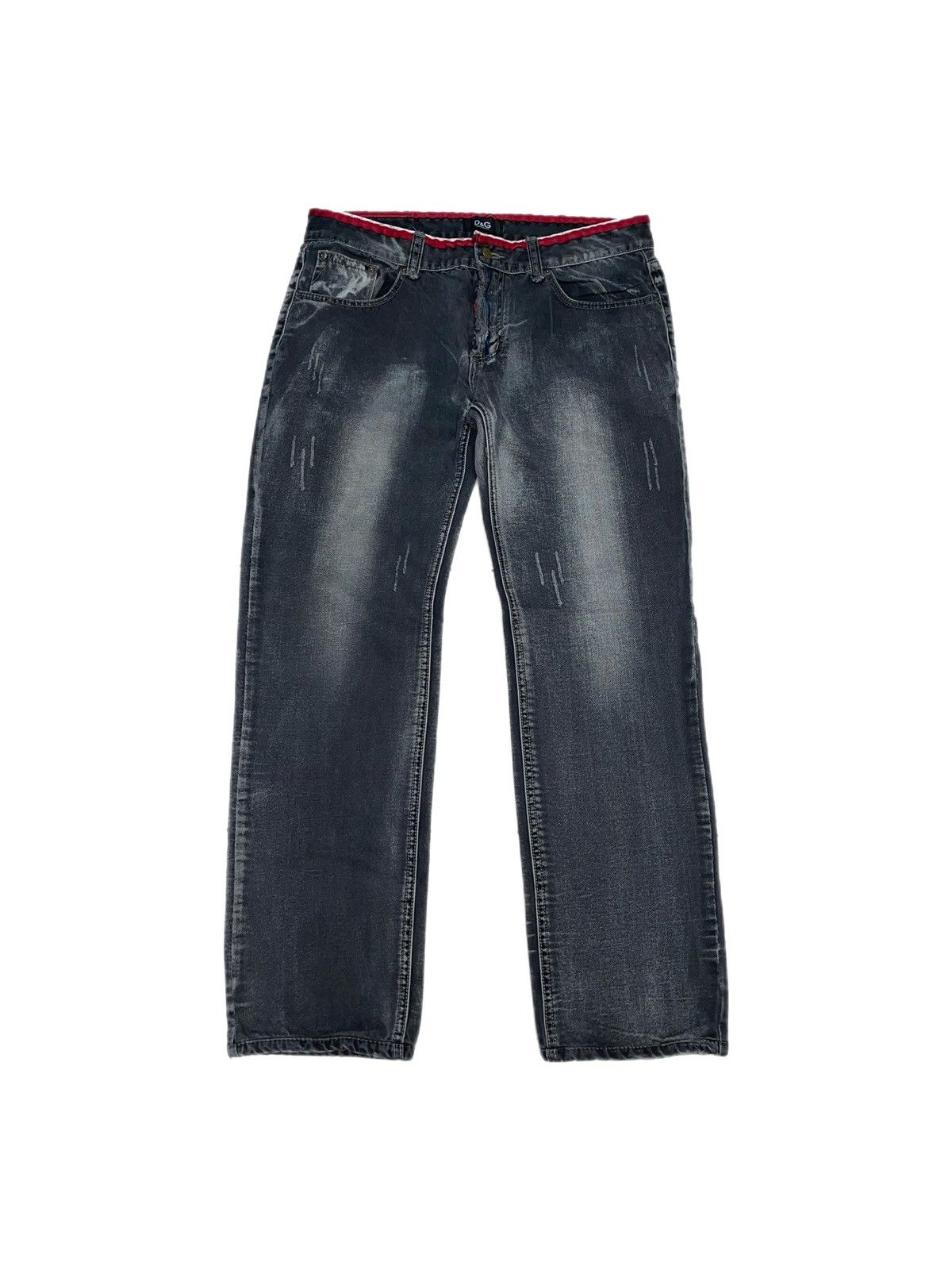 【Dolce&Gabbana】Wide Damage Denim Archive DOLCE & GABBANA ARCHIVE STUDDED 'STARS' DISTRESSED DENIM