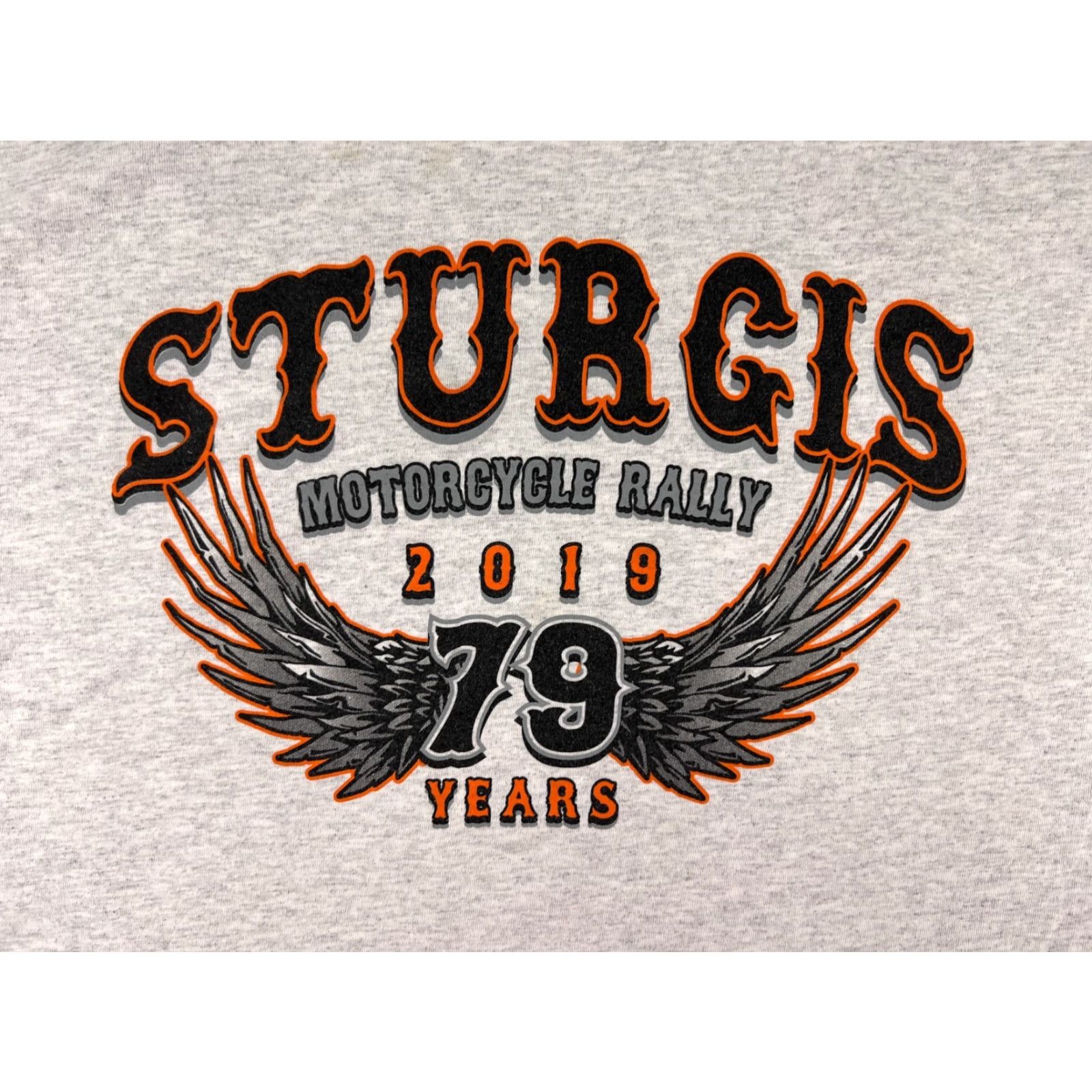 Vintage Sturgis Shirt Adult Large Gray Motorcycle 2019 79th Cotton Short Sleeve T-Shirt Size L / US 10 / IT 46 - 3 Thumbnail