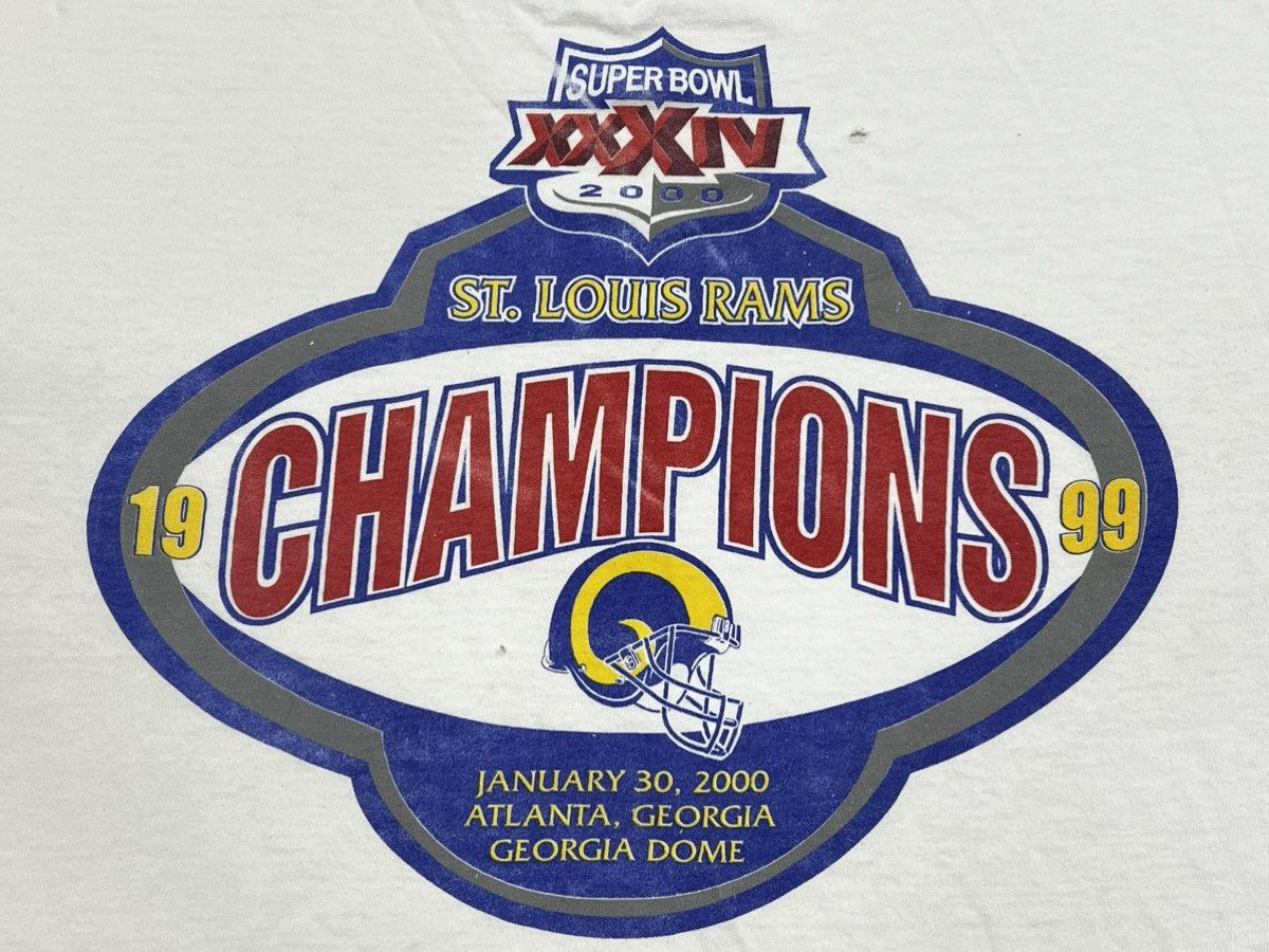 Fruit Of The Loom Vintage St Louis Rams Super Bowl XXXIV Tee Size US L / EU 52-54 / 3 - 2 Thumbnail