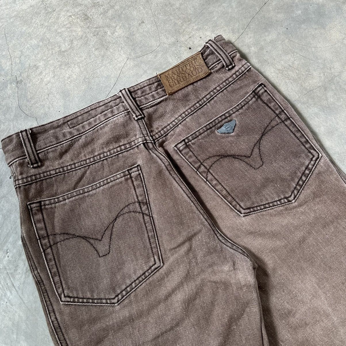 Marithe + Francois Girbaud 2000s Marithe Francois Girbaud Bootcut Jeans Brown Size US 29 - 4 Thumbnail