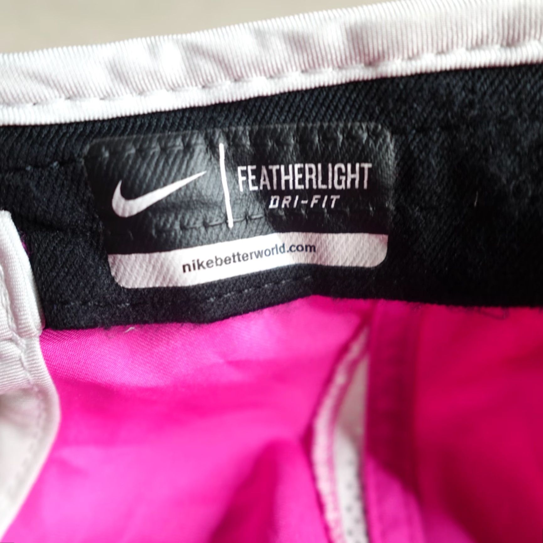 Nike Nike Womens Hat Pink Adjustable Embroidered Featherlight Baseball Cap Women's Pink Adjustable Embroidered Logo Sports Cap Size ONE SIZE - 2 Thumbnail