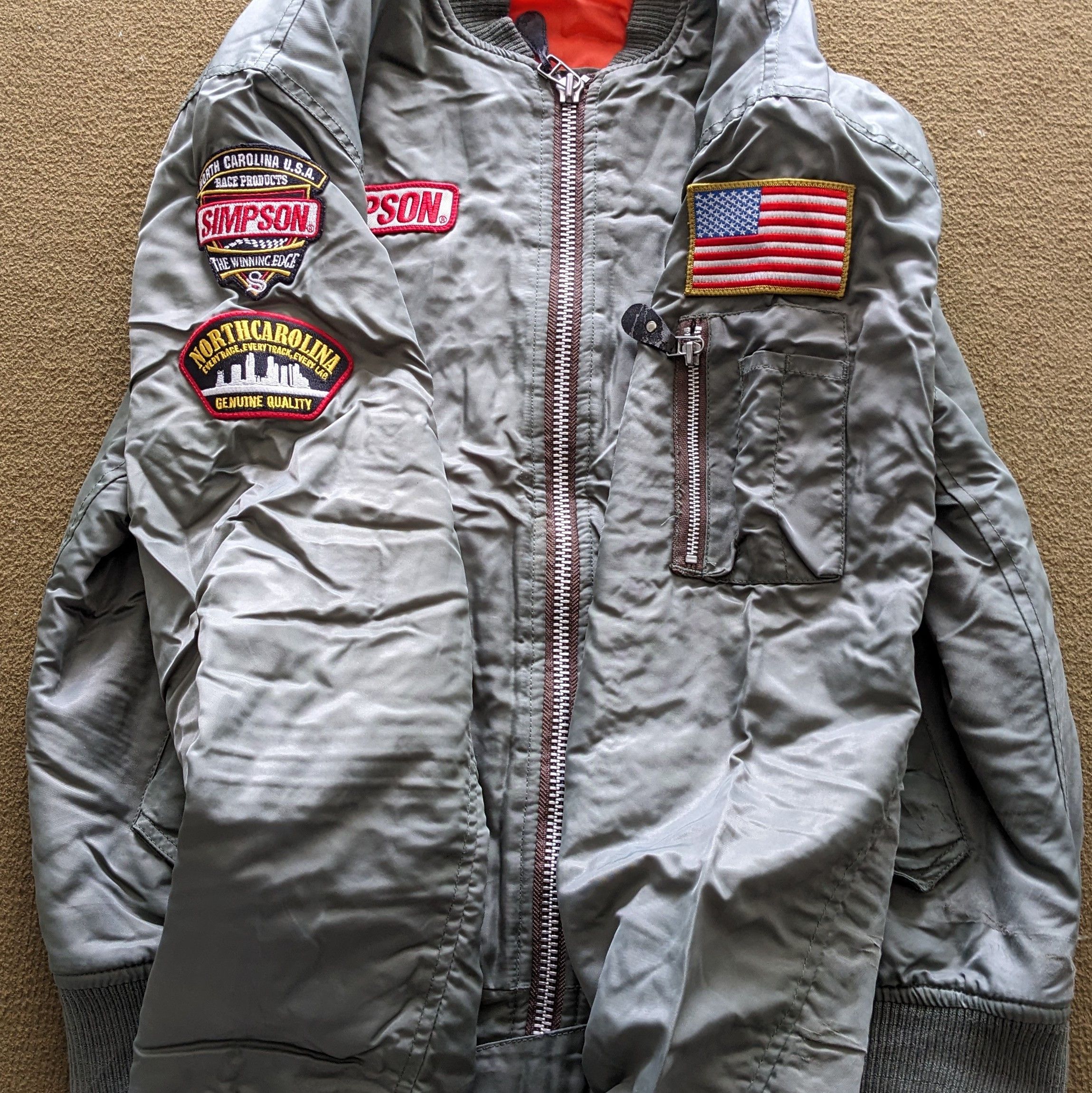 Vintage Vintage SIMPSON NORTH CAROLINA Bomber Jacket Size US L / EU 52-54 / 3 - 5 Thumbnail
