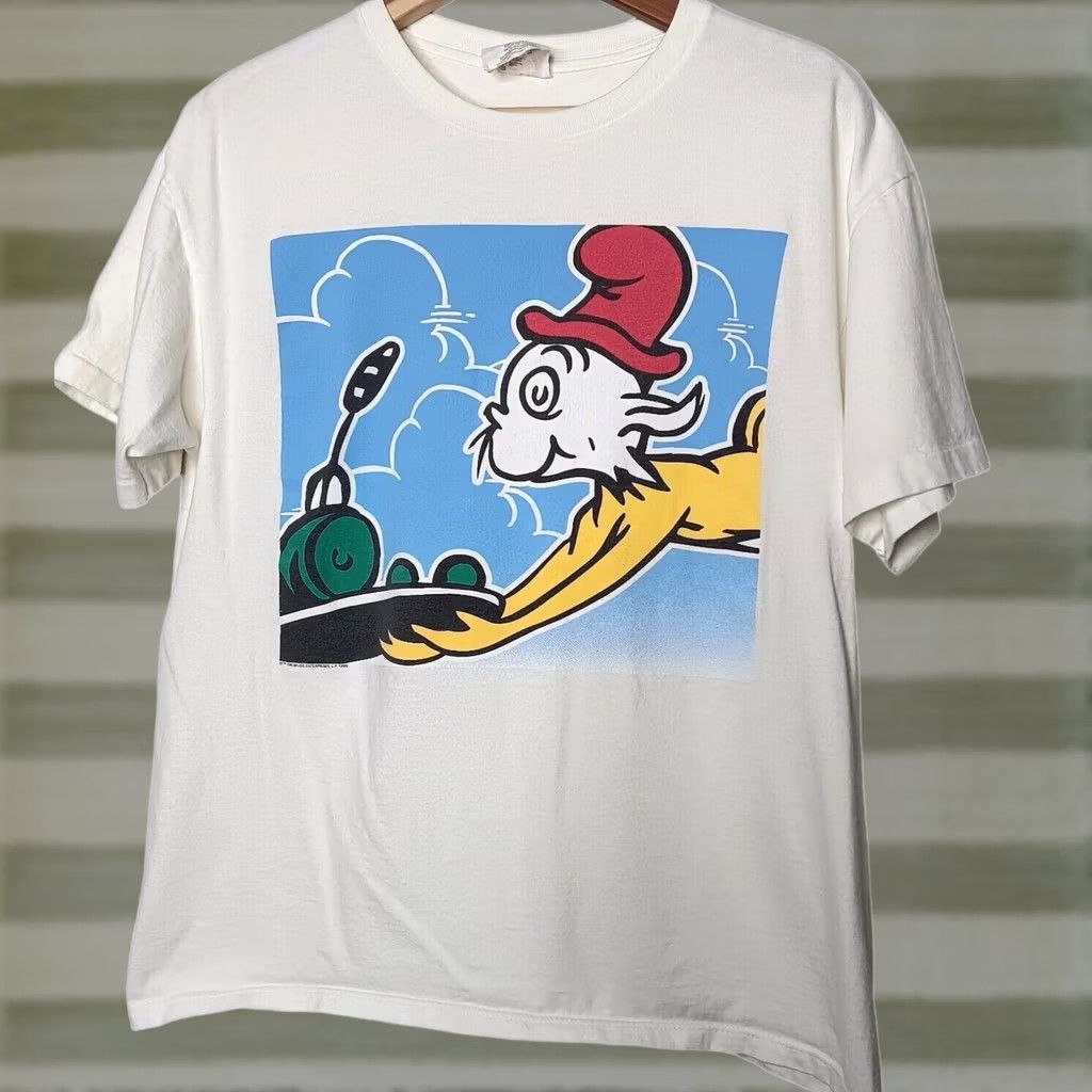 Vintage VINTAGE Dr Seuss White Shirt Medium M Sam I Am Green Eggs And Ham T-Shirt Men Size US M / EU 48-50 / 2 - 1 Thumbnail