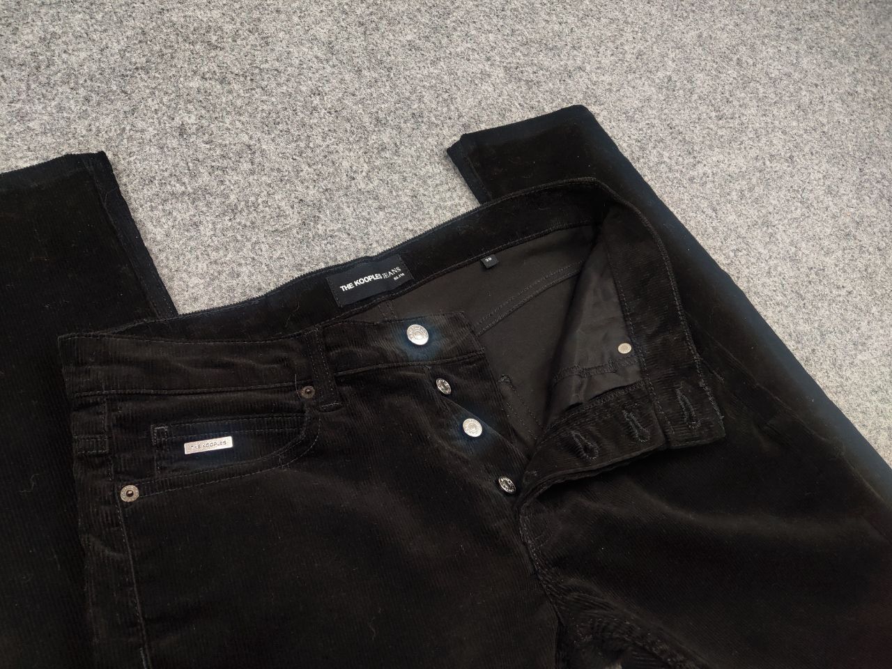 The Kooples The kooples Black Cordurou Straight Fit Trouser Pants Size US 30 / EU 46 - 8 Thumbnail