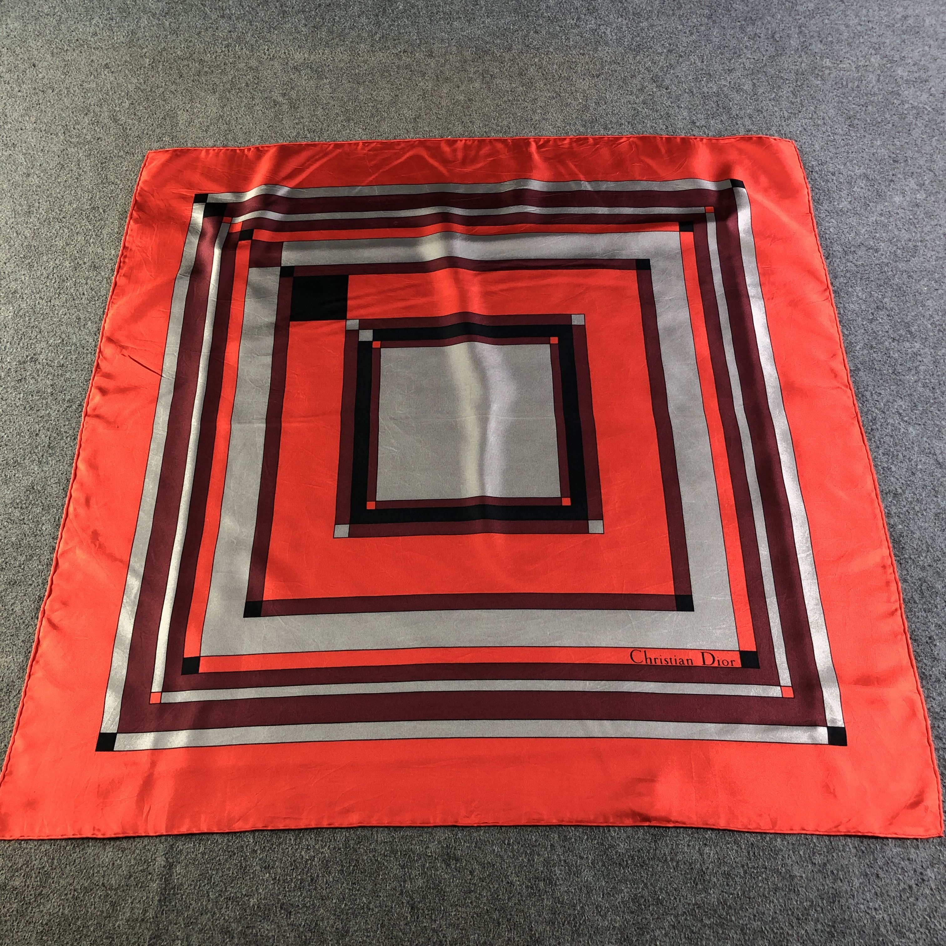 Christian Dior Monsieur Christian Dior Hand Rolled Silk Scarf M1160 Size ONE SIZE - 2 Thumbnail