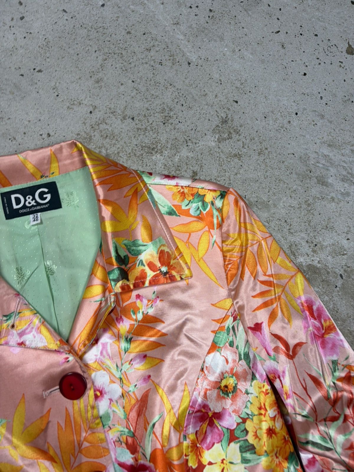 Dolce & Gabbana 2000s Dolce & Gabbana Viscose Floral Print Blazer Jacket Size L / US 10 / IT 46 - 7 Thumbnail