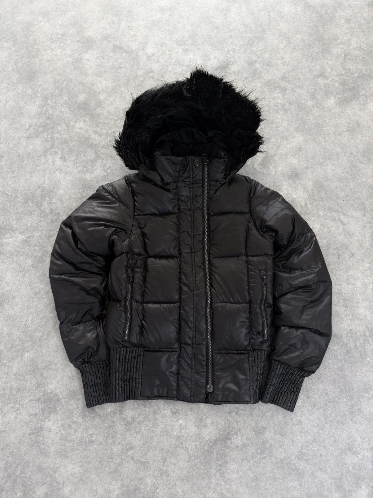Nike Vintage puffer/bomber jacket nike with fur japan style y2k Size XS / US 0-2 / IT 36-38 - 2 Thumbnail
