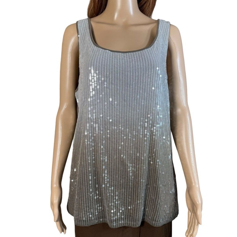 Chicos NWT New Chico's Sequin Ombre Mocha Tank Size 3 US XL Size XL / US 12-14 / IT 48-50 - 9 Thumbnail