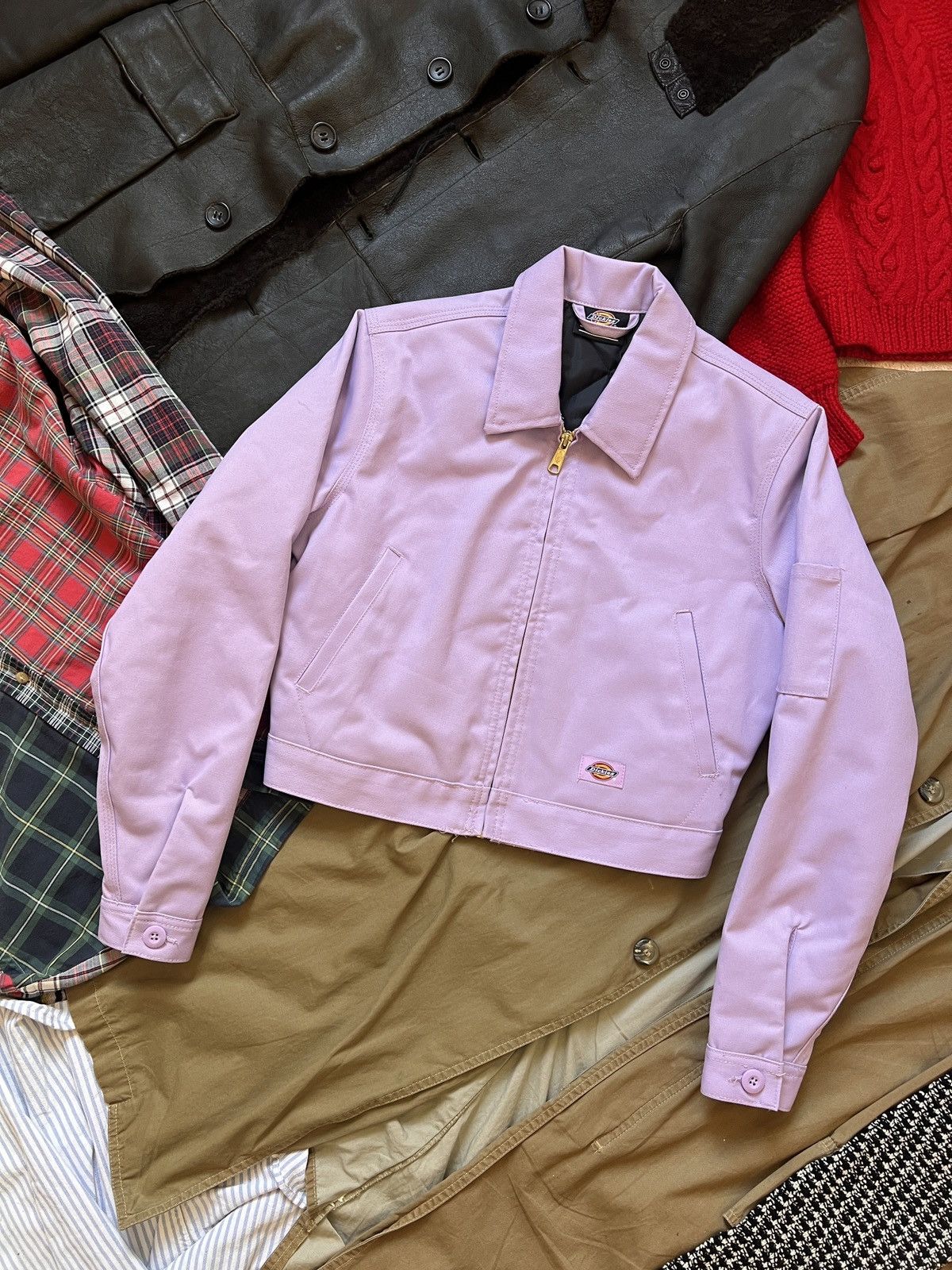Dickies Cropped Dickies Pink Workwear Skating Jacket Carhartt Style Size XS / US 0-2 / IT 36-38 - 1 Thumbnail