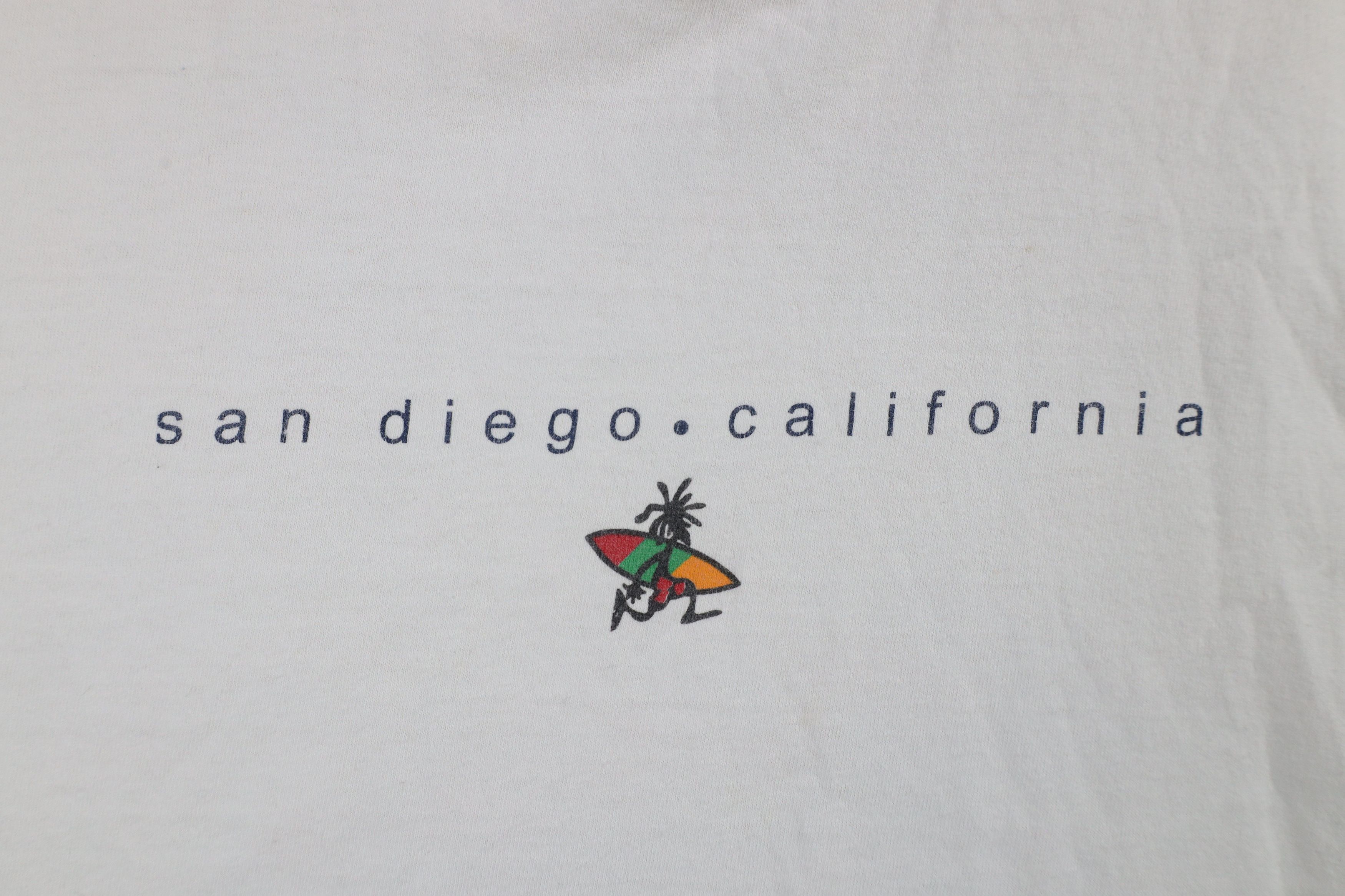 Vintage Vintage 90s Streetwear San Diego California Surfing T-Shirt Size US XL / EU 56 / 4 - 7 Thumbnail