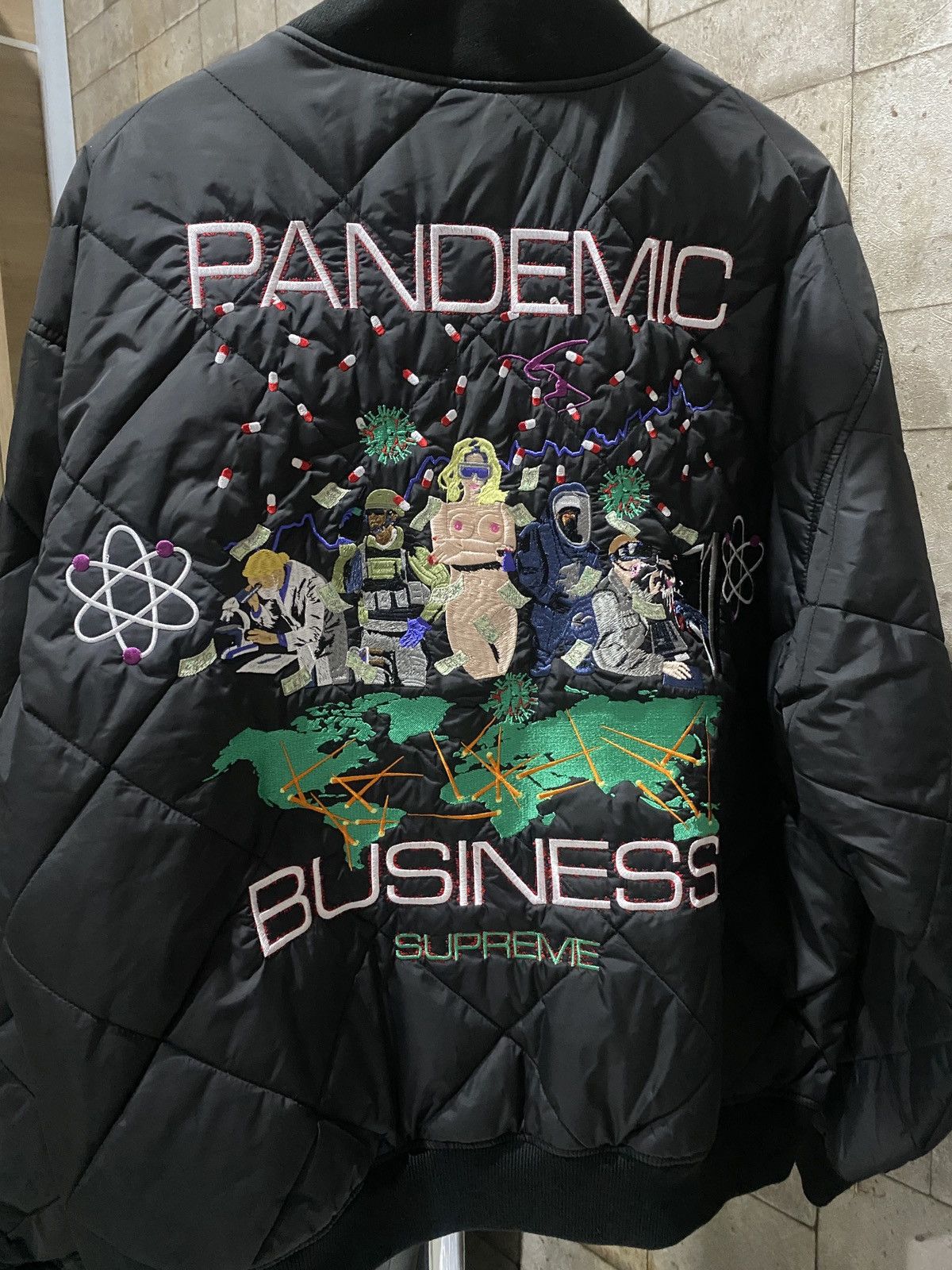 Supreme Supreme x AOI Quilted Work Jacket “Pandemic Business 
