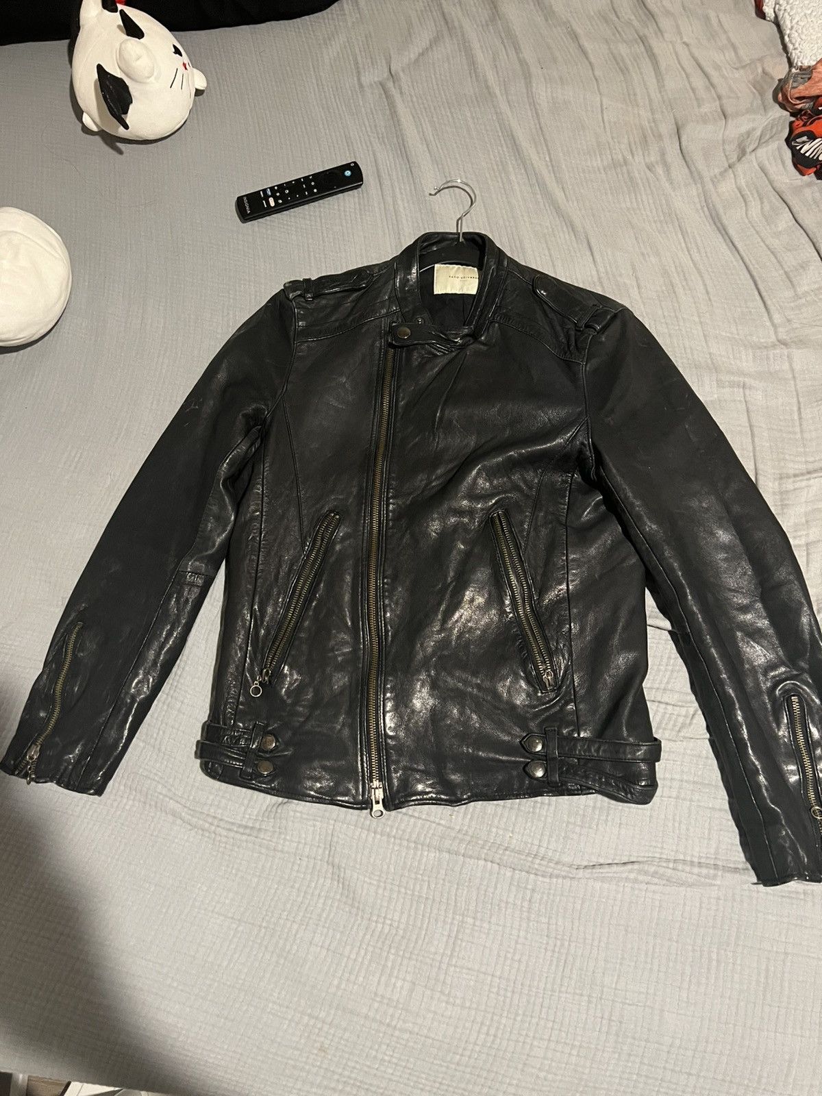 Number (N)ine Number Nine 2004 F/W leather bomber jacket | Grailed