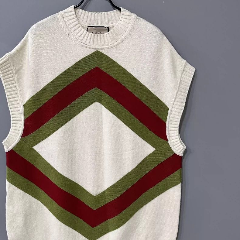 Gucci Gucci White webbing sleeveless knitwear 2502-Nextarrow Size US S / EU 44-46 / 1 - 3 Thumbnail