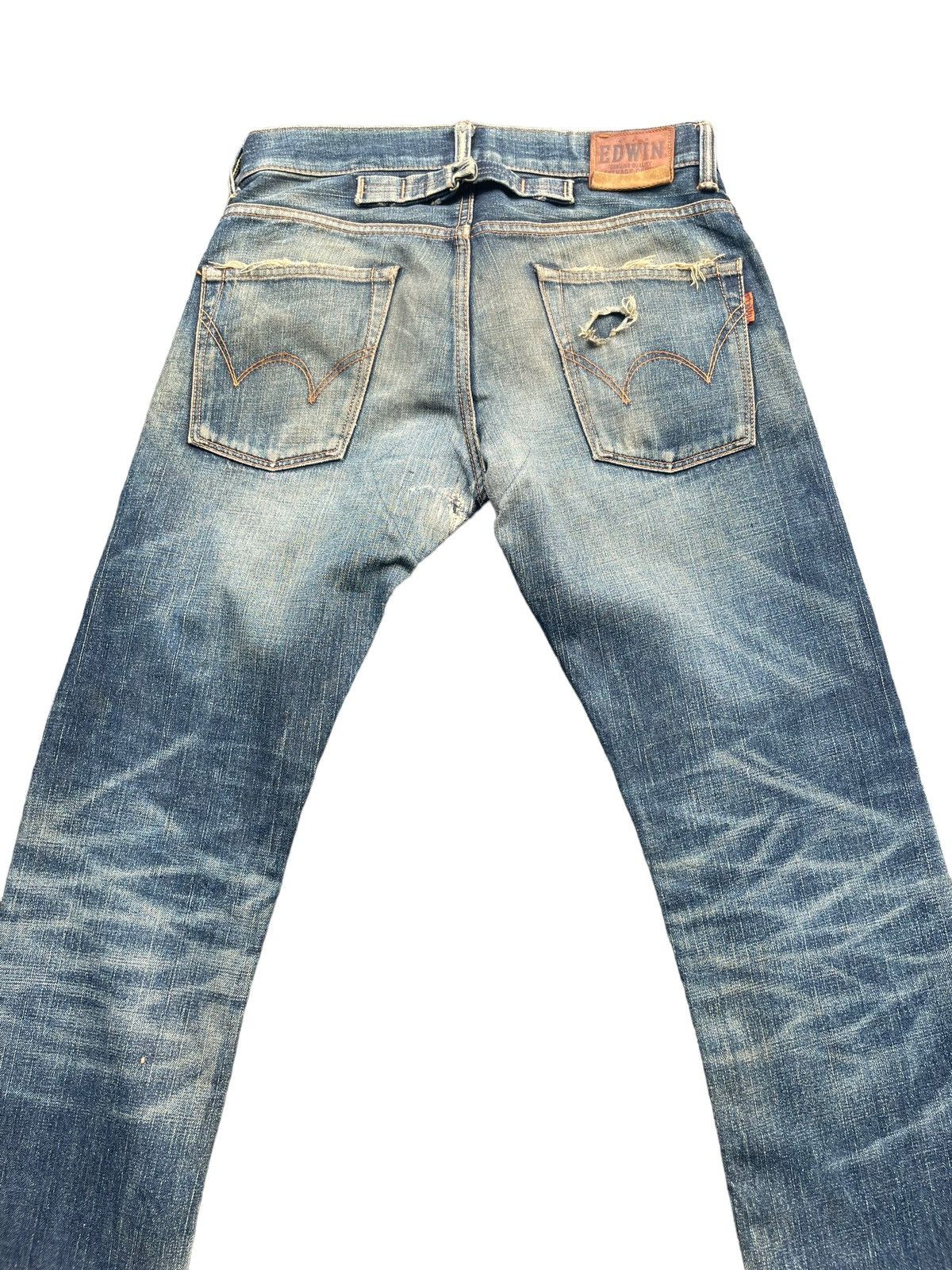 Edwin × Vintage Vintage Edwin 505zxx Selvedge Distressed Denim Size US 32 / EU 48 - 10 Thumbnail