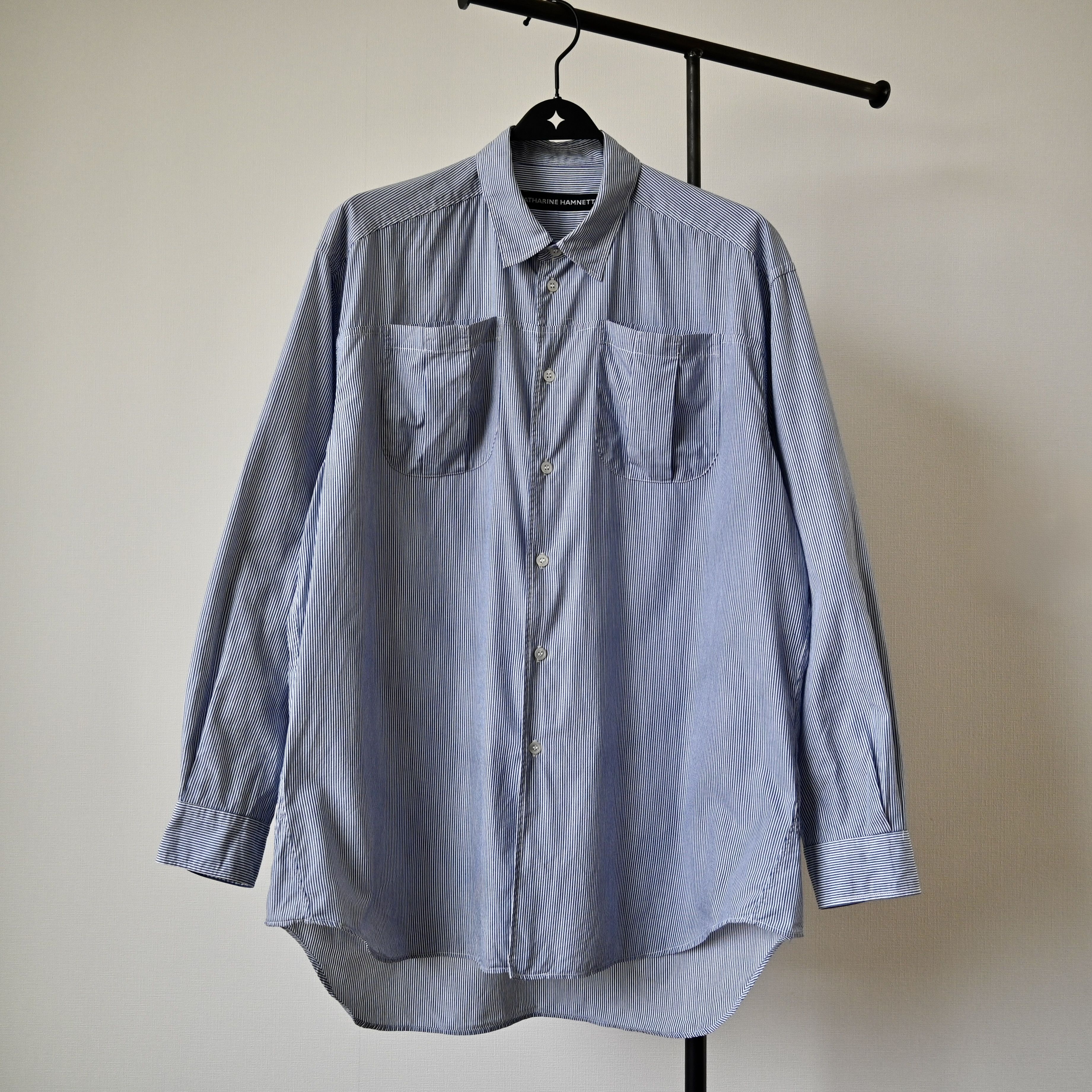 Katharine Hamnett London VTG 1980s KATHARINE HAMNETT high chest pocket striped shirt Size US M / EU 48-50 / 2 - 1 Thumbnail
