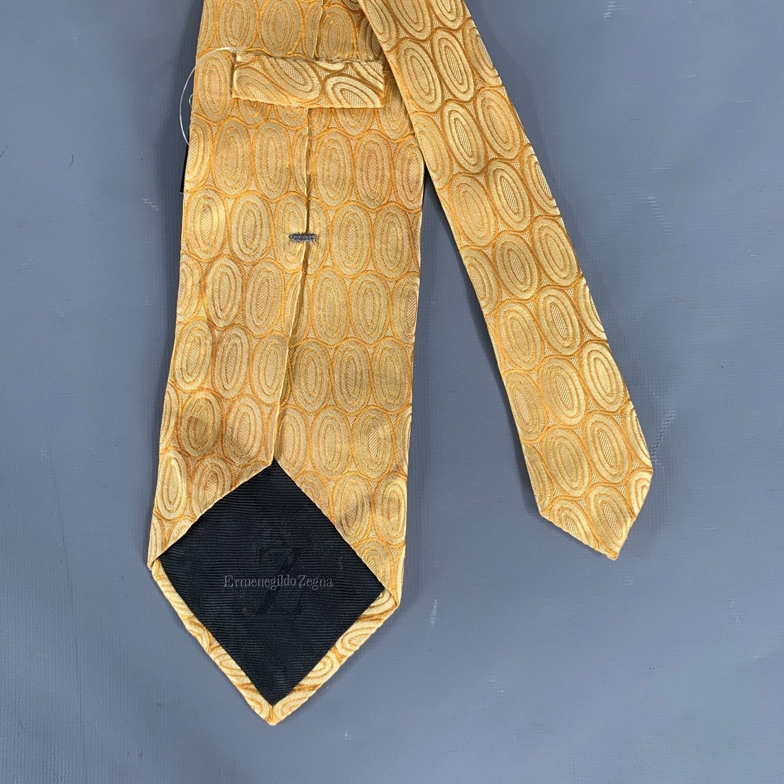 Other ZEGNA Yellow Gold Geometric Silk Tie Size ONE SIZE - 2 Thumbnail