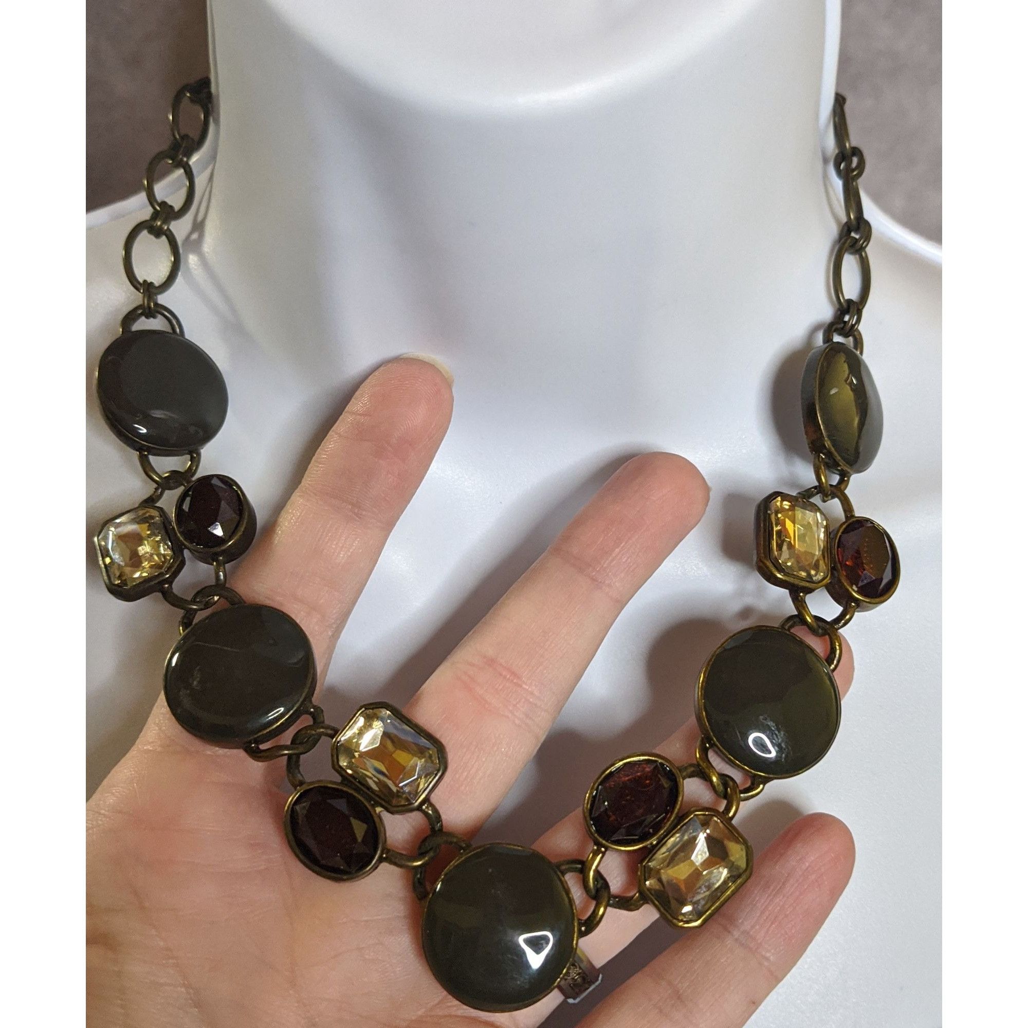 Other The Limited Statement Necklace With Earth-Tone Gemstones & A Size ONE SIZE - 3 Thumbnail