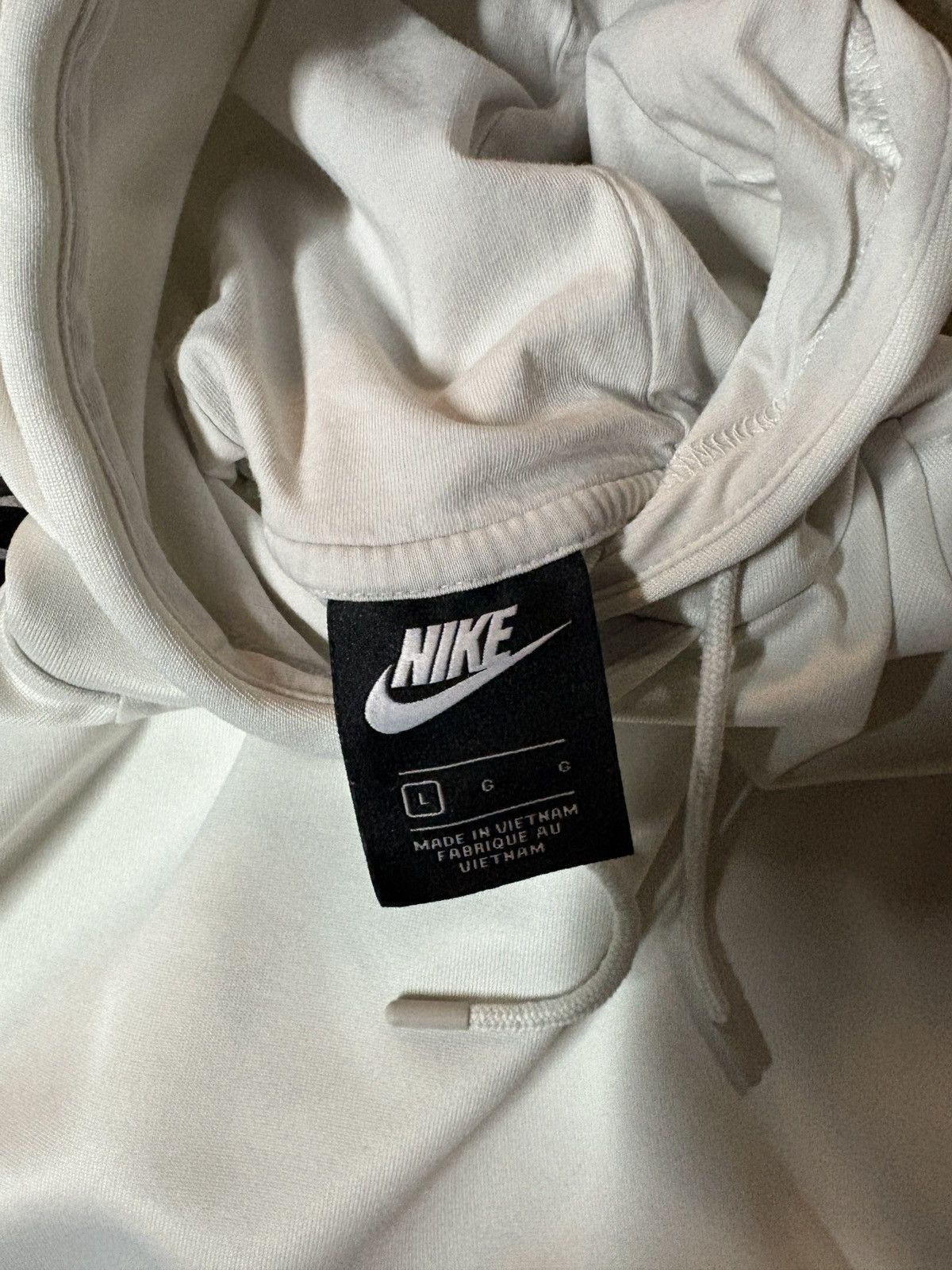 Nike Nike Center Logo Sleeve Swoosh Hit Hoodie White Size Large Size US L / EU 52-54 / 3 - 6 Thumbnail