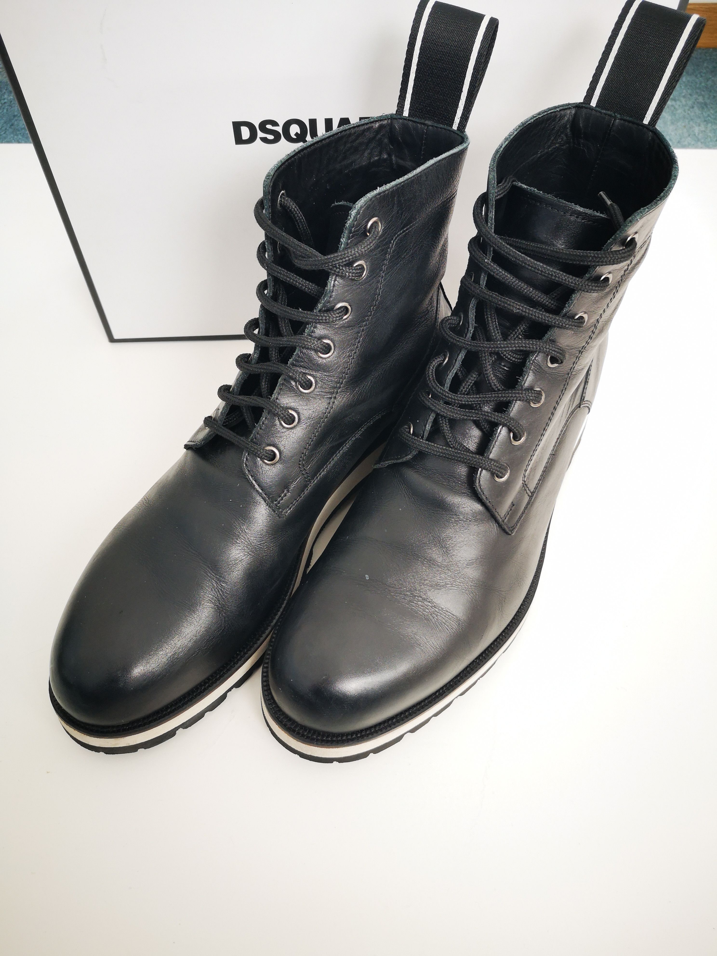 Dsquared2 DSQUARED2 FLAT ANKLE BOOTS BRICK WINTER BOOTS LEATHER SZ. 45 Size US 12 / EU 45 - 19 Thumbnail