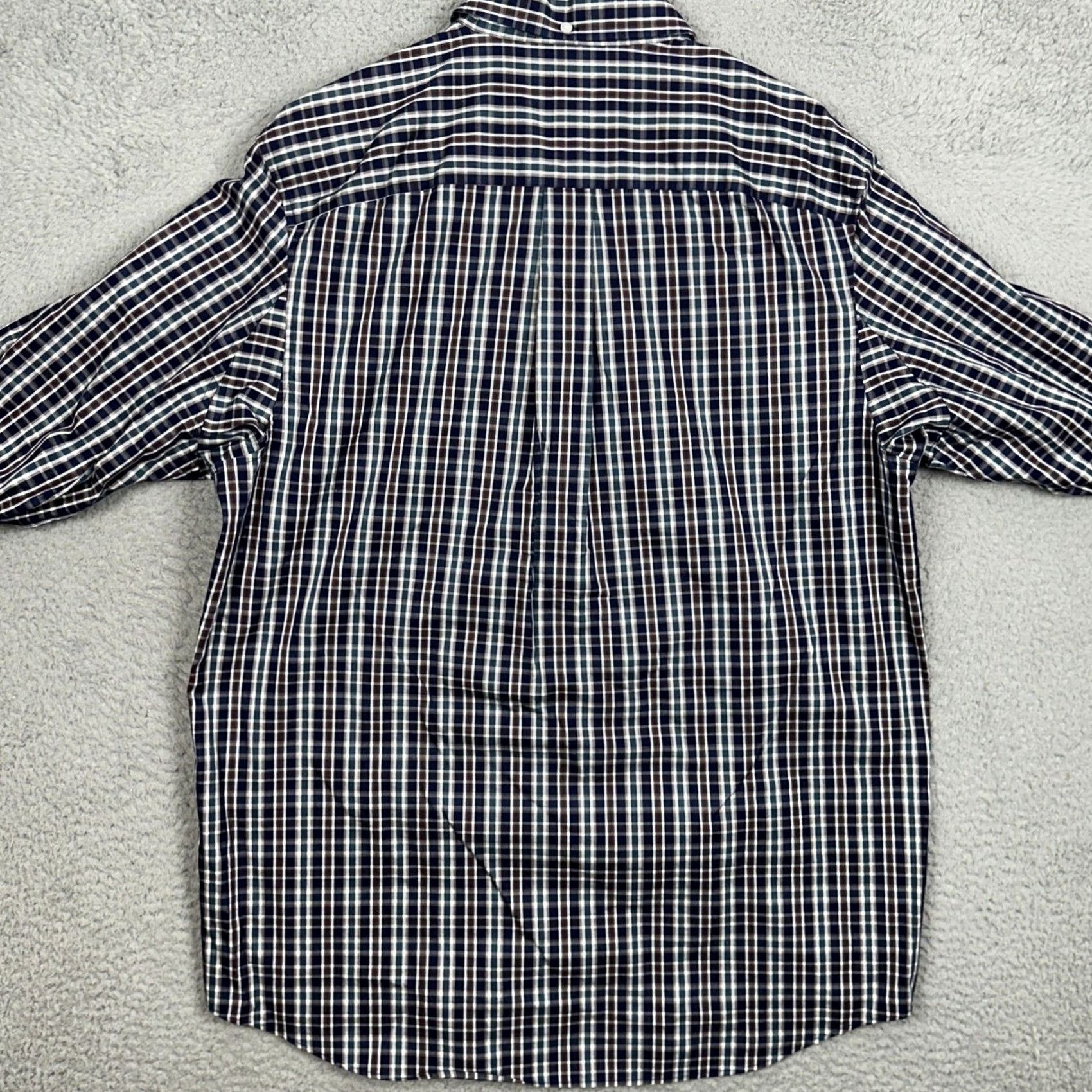 Duluth Trading Company Duluth Trading Co Shirt Mens Large Blue Plaid Wrinklefighter Button Up Trim Fit Size US L / EU 52-54 / 3 - 3 Thumbnail