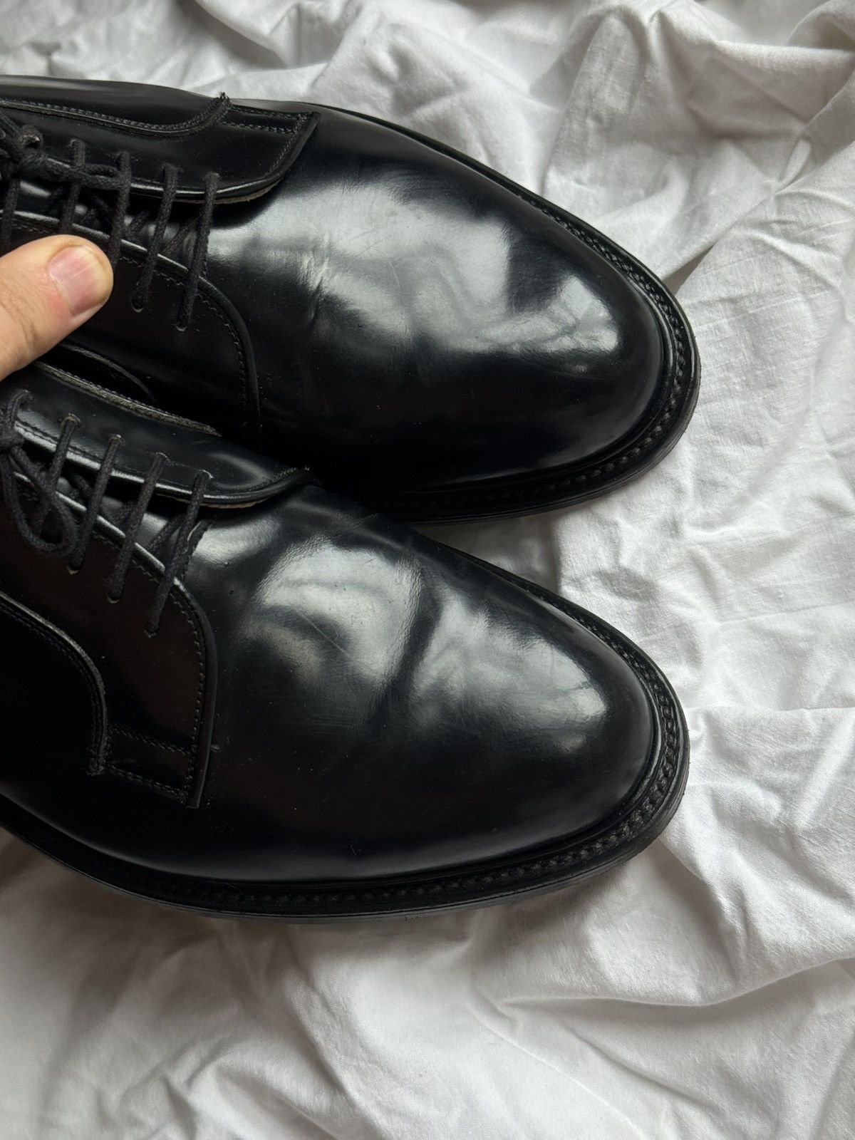 Loake Loake 771B Black classic polished leather derby Size US 11 / EU 44 - 8 Thumbnail