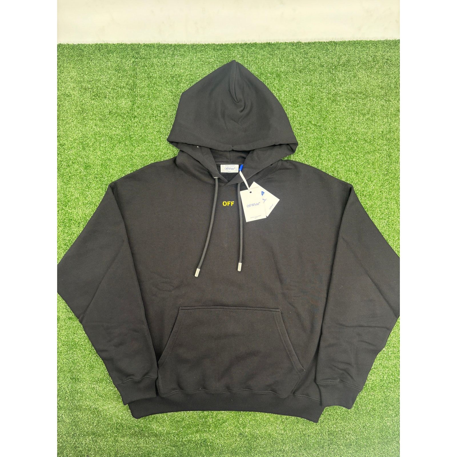 Off-White OFF-WHITE "Sprayed Arrows" Black & Yellow Hoodie Size Medium Size US M / EU 48-50 / 2 - 4 Thumbnail