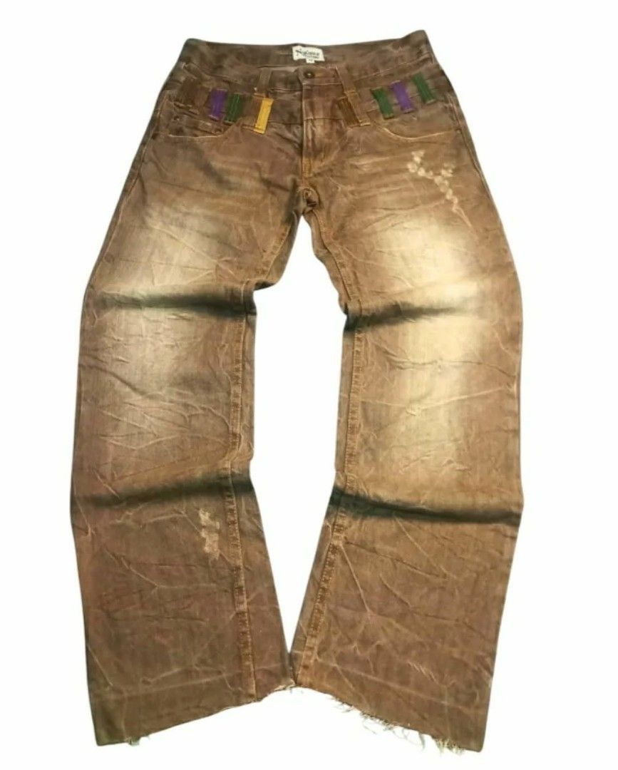 Beauty Beast × Hysteric Glamour × PPFM Rare Vtg Japan denim double waist Very nice design Size US 35 - 1 Thumbnail