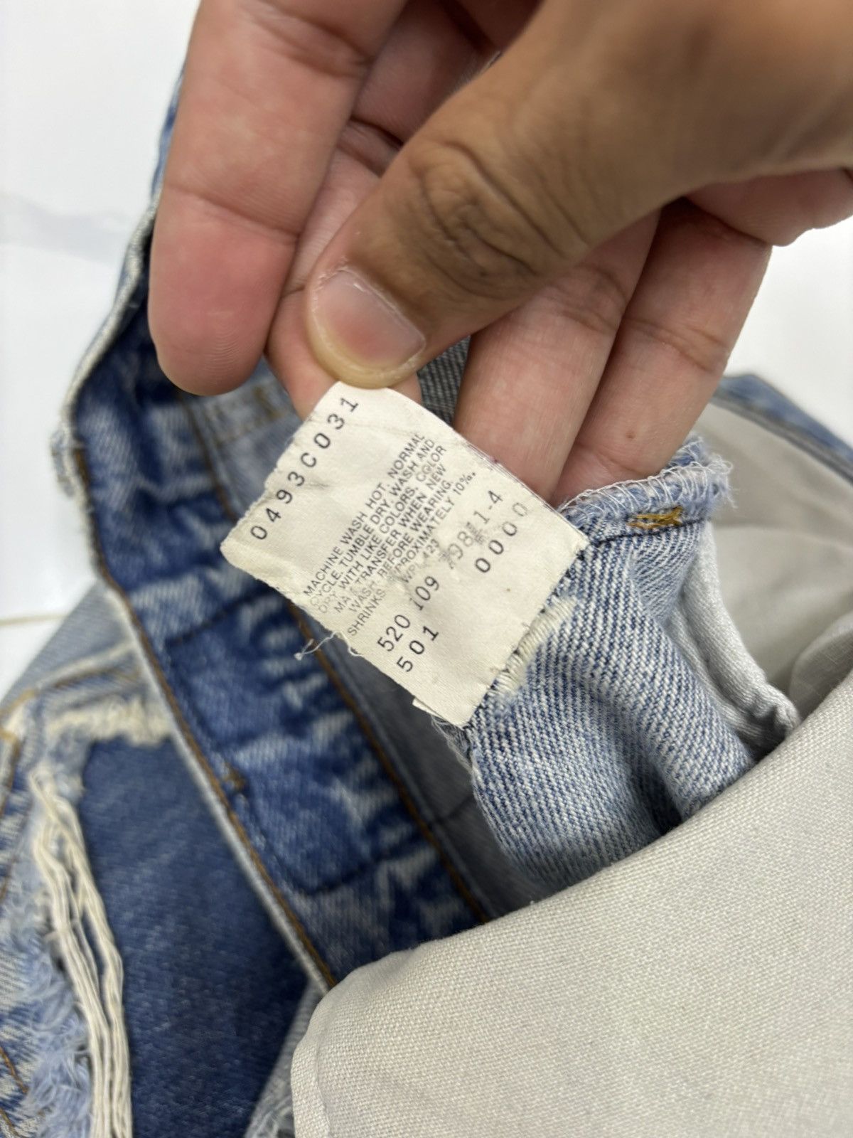Kapital Vintage Levis 501 USA Distressed Denim Jeans Button 520 Size US 34 / EU 50 - 12 Thumbnail