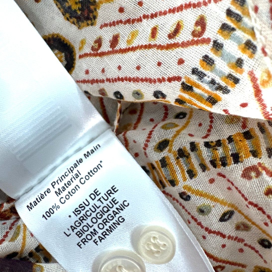 Isabel Marant Etoile Marant Etoile Ecru Mexika Printed Cotton Blouse 38 | Medium Size M / US 6-8 / IT 42-44 - 8 Thumbnail
