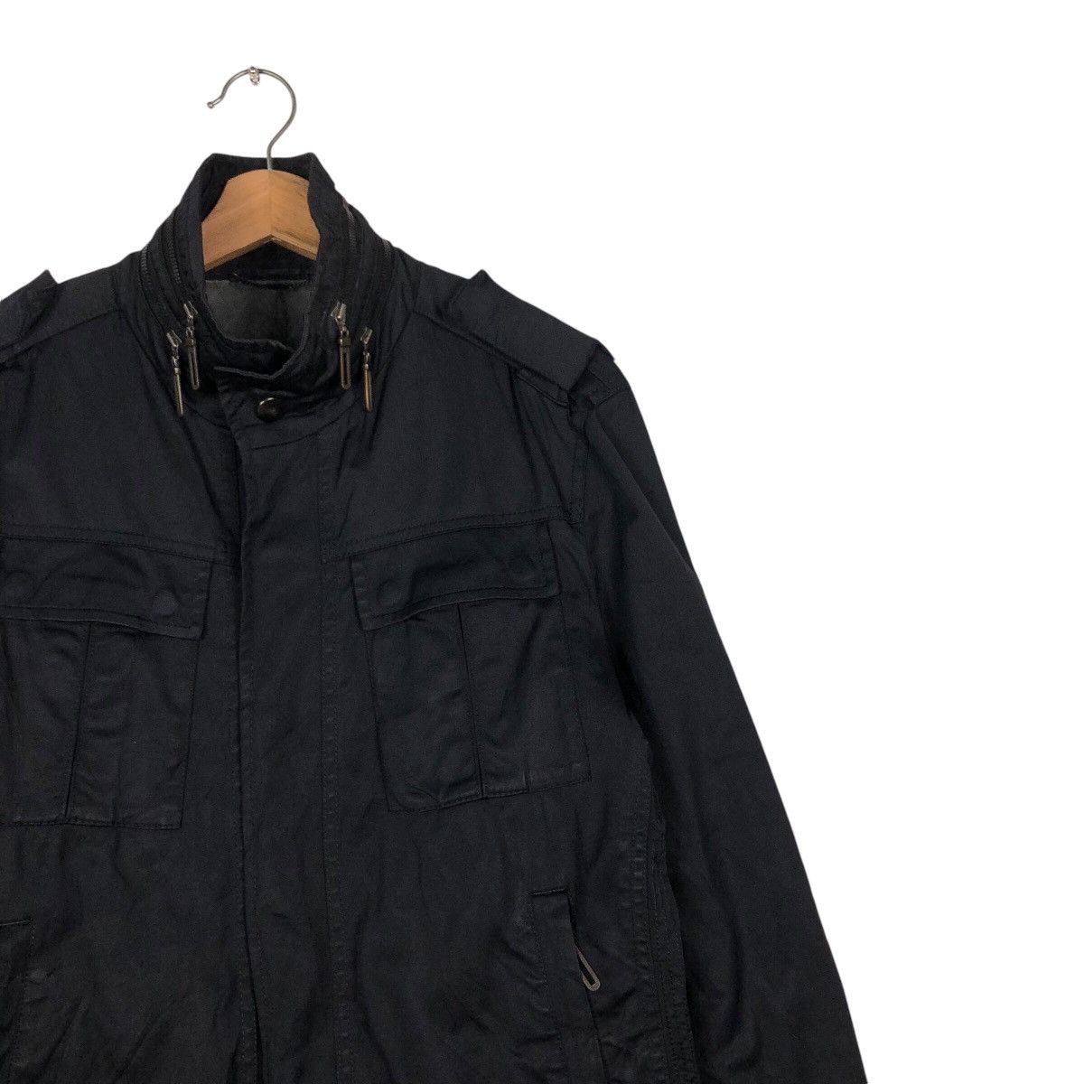 Japanese Brand 📌Vintage Biker Parachute Jacket Junmen Black Line Ginza Size US M / EU 48-50 / 2 - 7 Thumbnail