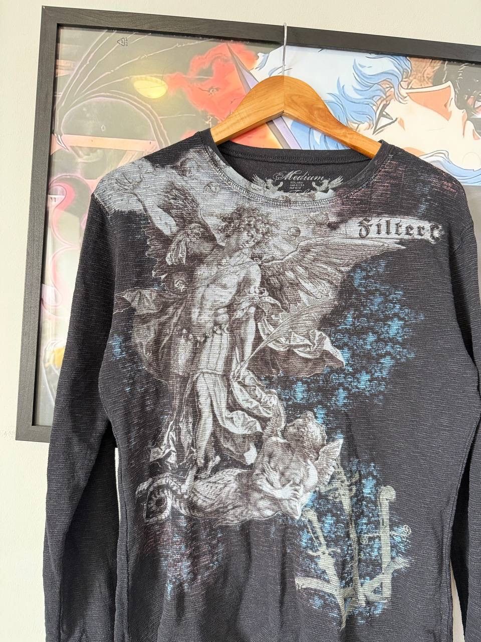 Japanese Brand Vintage 90s affliction Ed hardy style long sleeve shirt Size M / US 6-8 / IT 42-44 - 2 Thumbnail