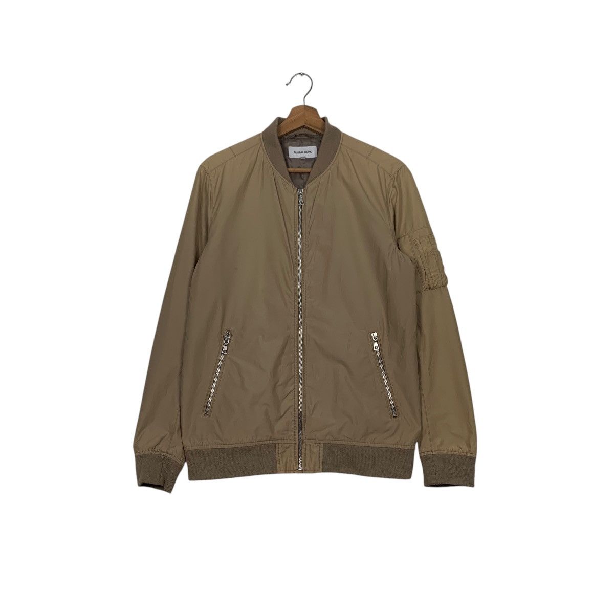 Global Work GLOBAL WORK Casual Bomber Jacket #2444-C109 Size US L / EU 52-54 / 3 - 1 Thumbnail