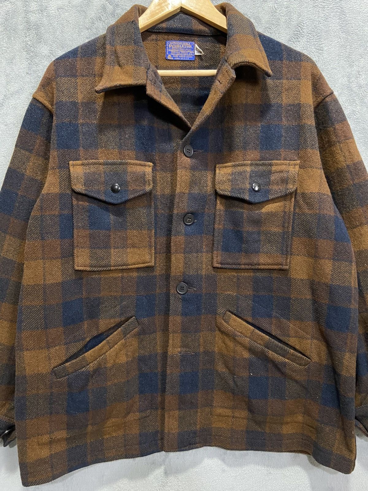 Pendleton Vintage 90’s Pendleton Virgin Wool Plaid Jacket Size US L / EU 52-54 / 3 - 4 Thumbnail