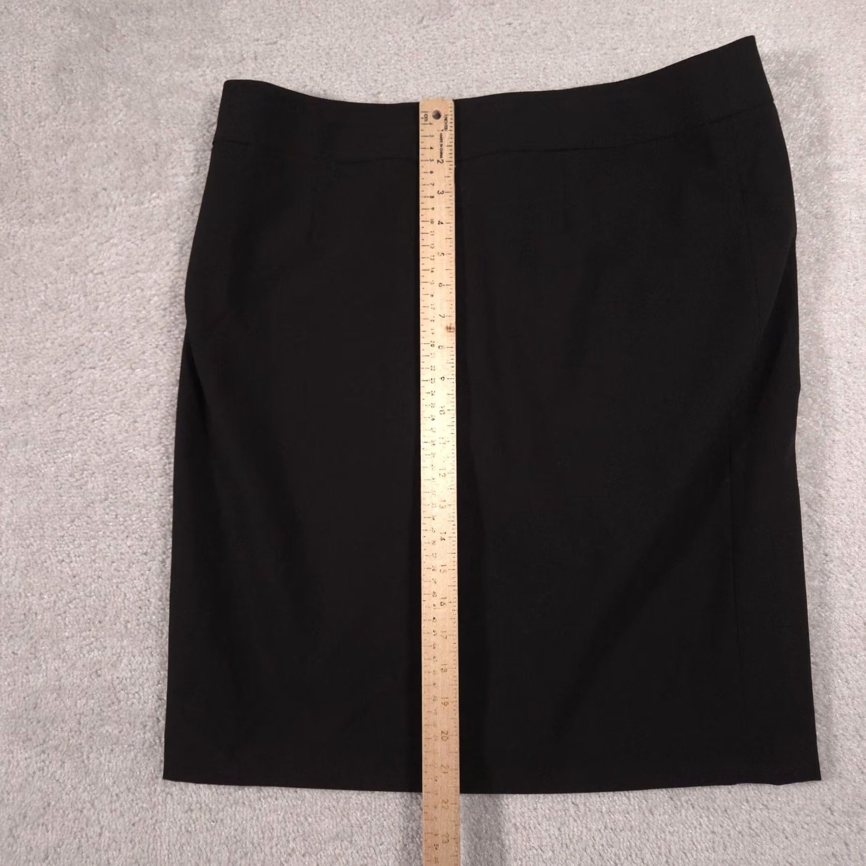Calvin Klein VINTAGE Calvin Klein Skirt Womens 14P Black Pencil Lined Back Slit Stretch Career Office Size 36" / US 14 / IT 50 - 7 Thumbnail