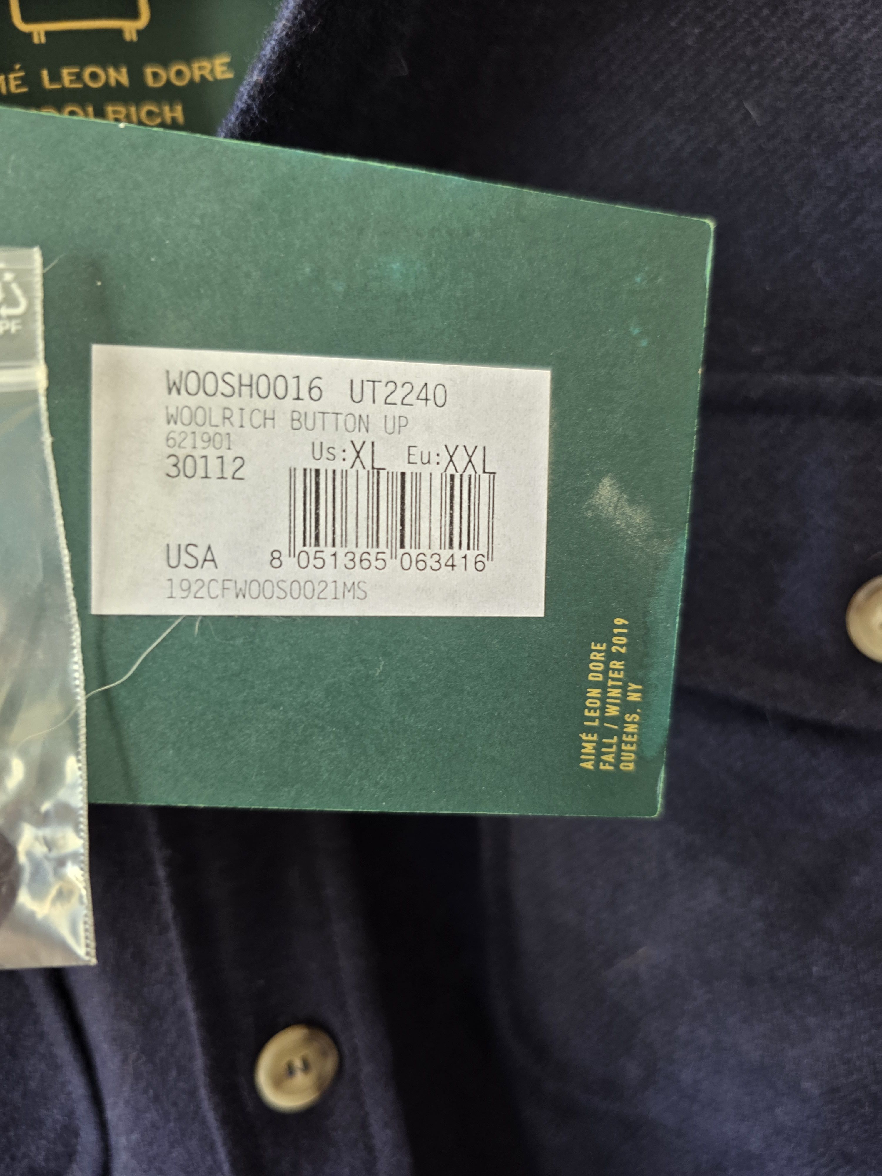 Aime Leon Dore Aime Leon Dore X Woolrich Blue Overshirt Men Sz EU XXL, Read Size US XL / EU 56 / 4 - 4 Thumbnail