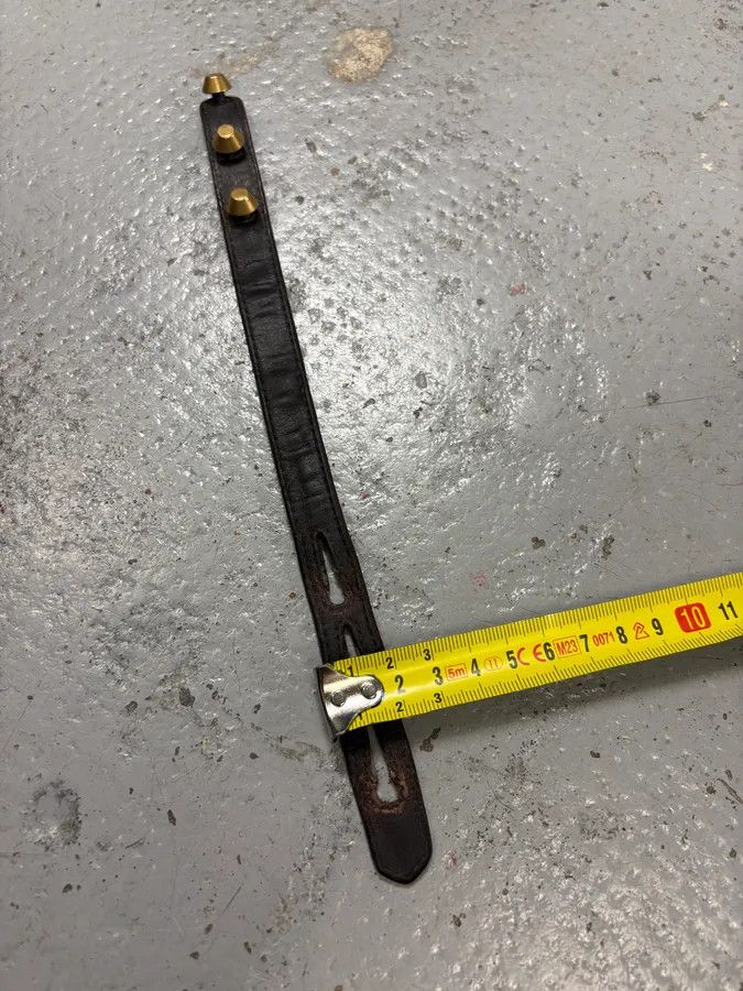 Balenciaga 2000s Balenciaga Brown Leather Gold Stud Arena Bracelet Size ONE SIZE - 9 Thumbnail