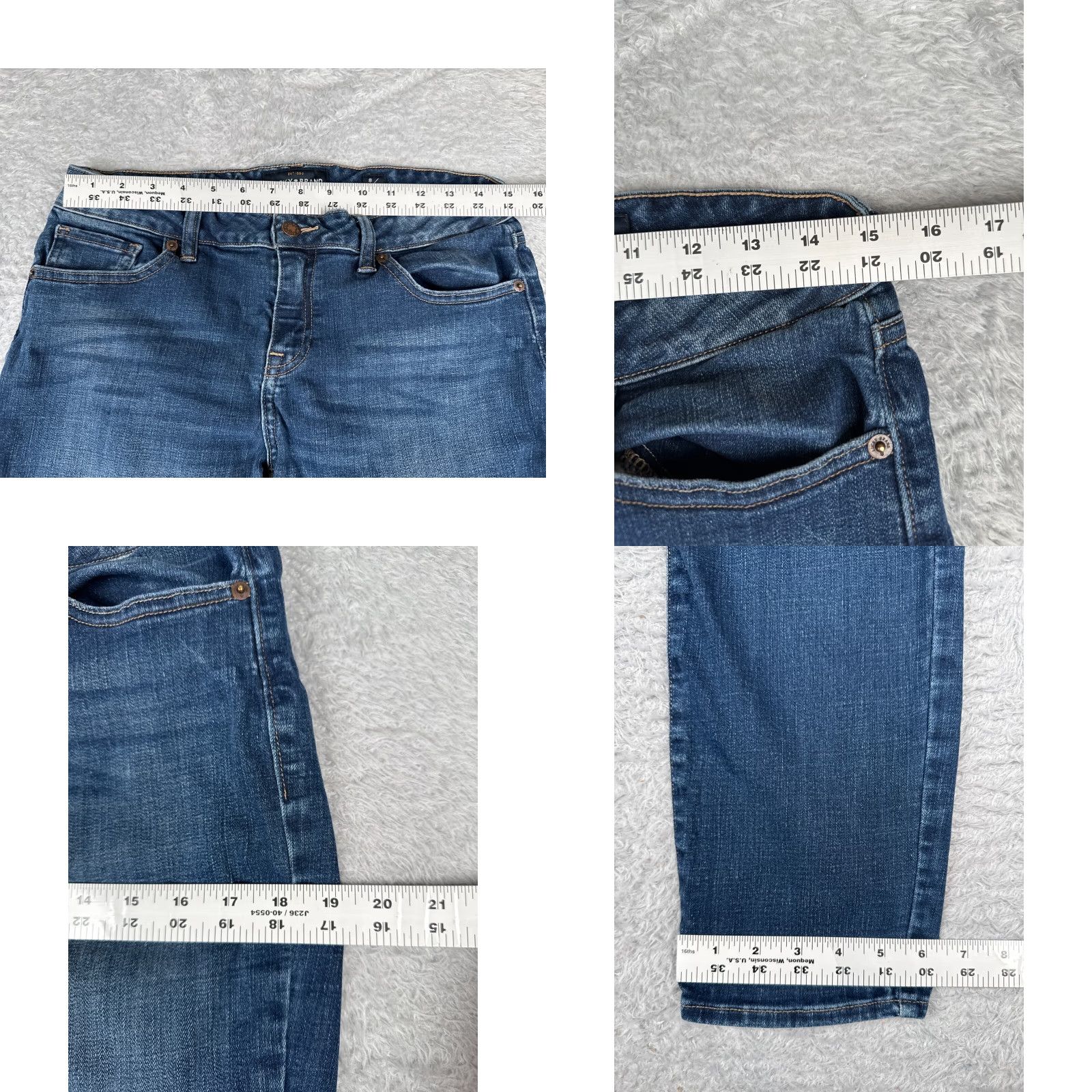 Lucky Brand VINTAGE Lucky Brand Jeans Women 8 Blue Denim Skinny Mid Rise 30x28 Cotton 5-Pocket USA Size 30" / US 8 / IT 44 - 9 Thumbnail