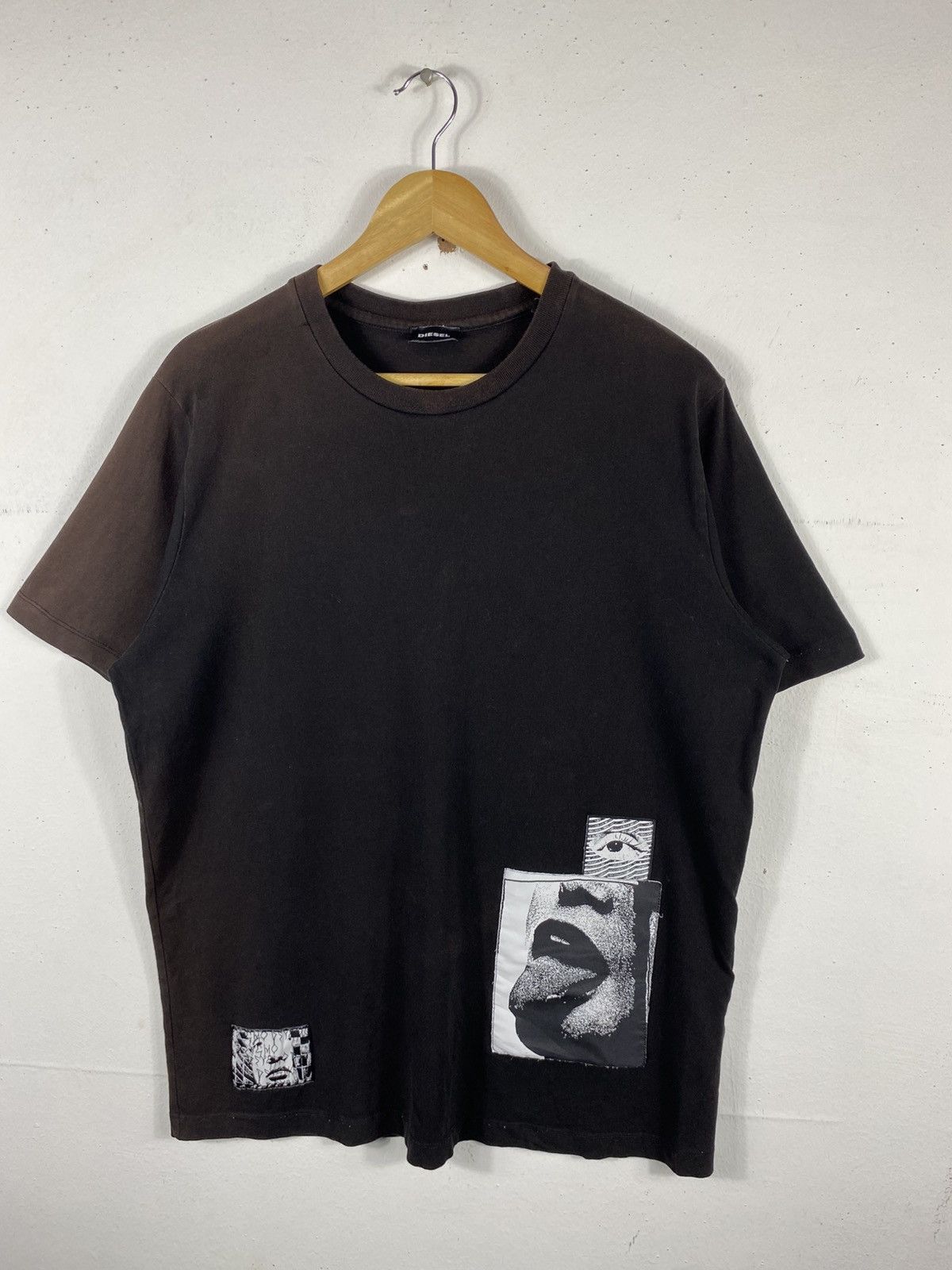 Diesel Sun Faded Diesel Patches T-Shirt Size US L / EU 52-54 / 3 - 1 Thumbnail