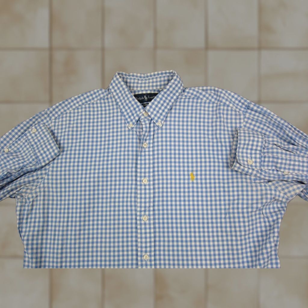 Ralph Lauren Ralph Lauren Shirt Mens XL Blue Yellow Pony Gingham Check Classic Button-Up Collared Long Sleeve Slim Fit Nature: Preppy Dad Style Size US XL / EU 56 / 4 - 1 Thumbnail