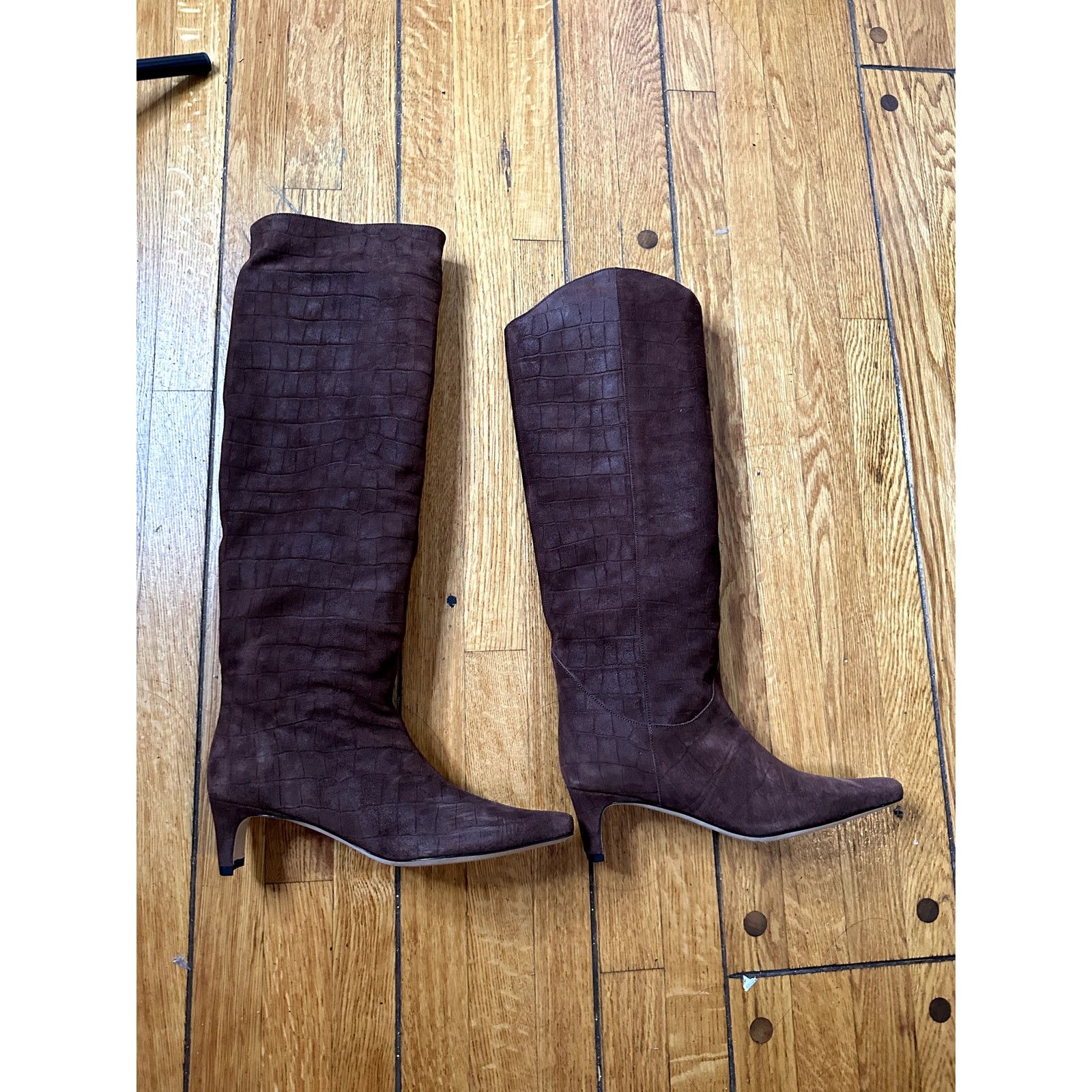Staud STAUD Knee-high suede boots in Brown 37 Size US 7 / IT 37 - 1 Thumbnail