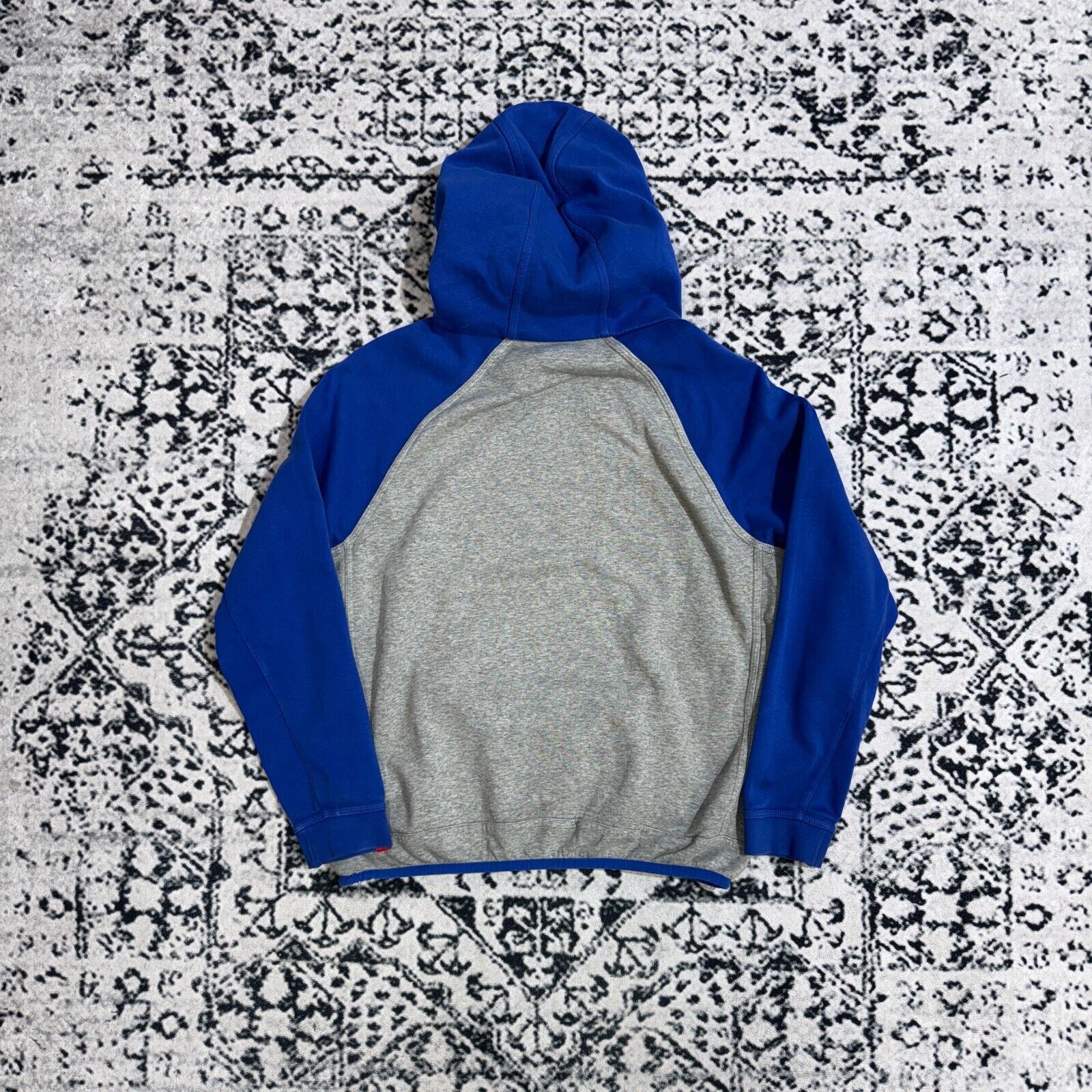 Nike × Vintage Vintage Nike Blue Gray Cotton Hoodie Size S Tech Fleece 90s Size US S / EU 44-46 / 1 - 8 Thumbnail