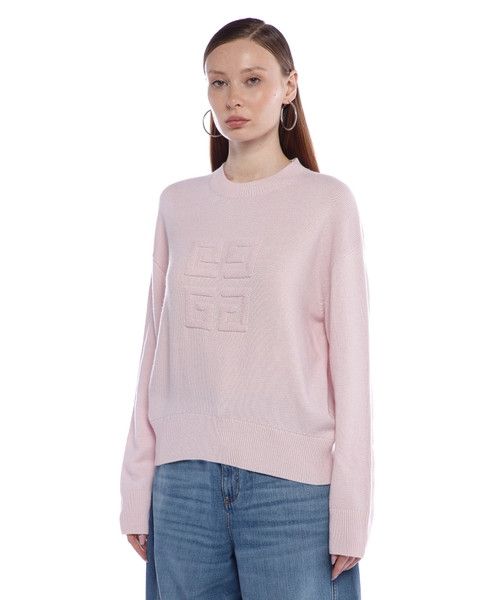 Givenchy o1srvl11e0326 4G Sweater in Pale Pink Size XS / US 0-2 / IT 36-38 - 3 Thumbnail