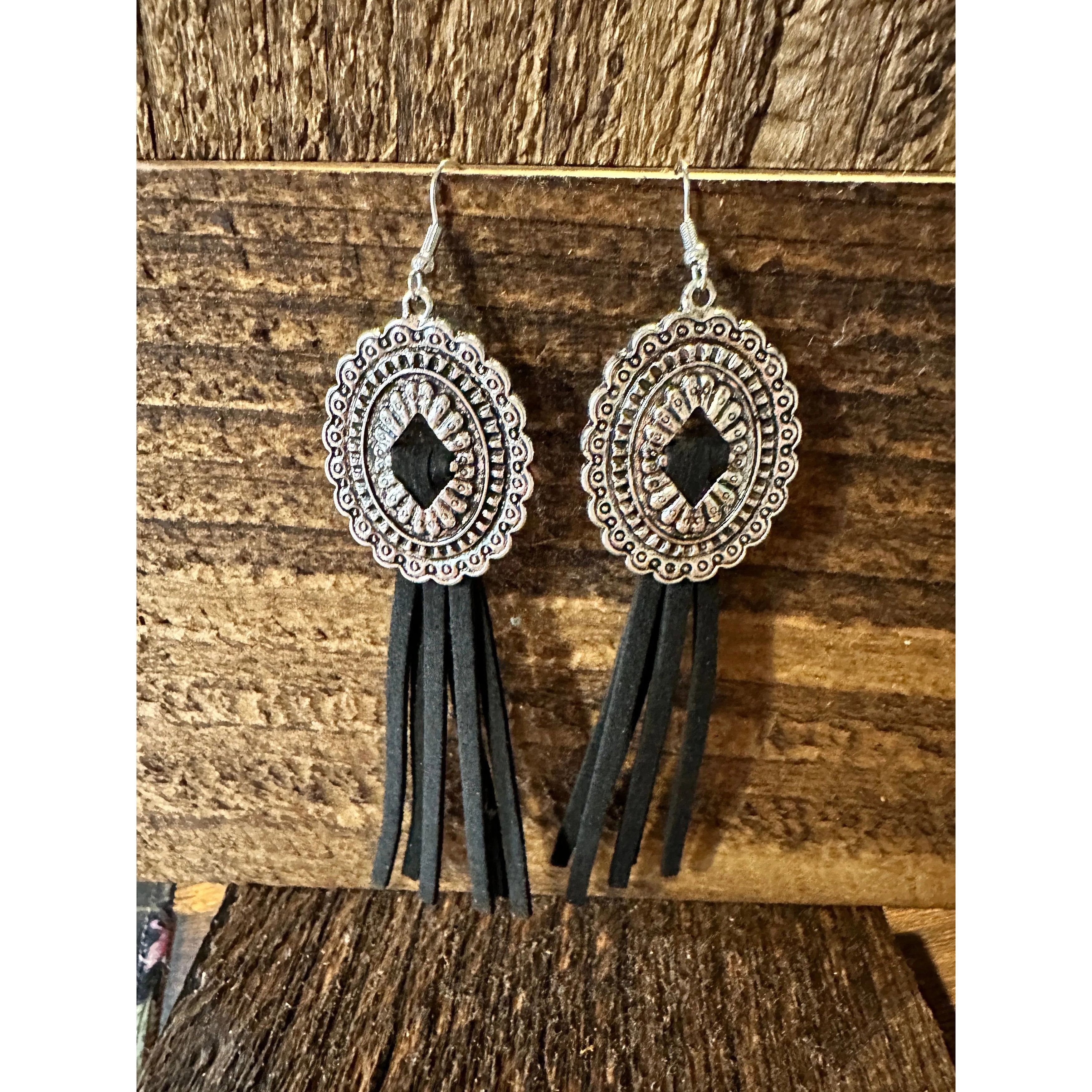 Other Boho Hippie Western Conch Tribal Silver Drop Wire Earrings, Size ONE SIZE - 3 Thumbnail