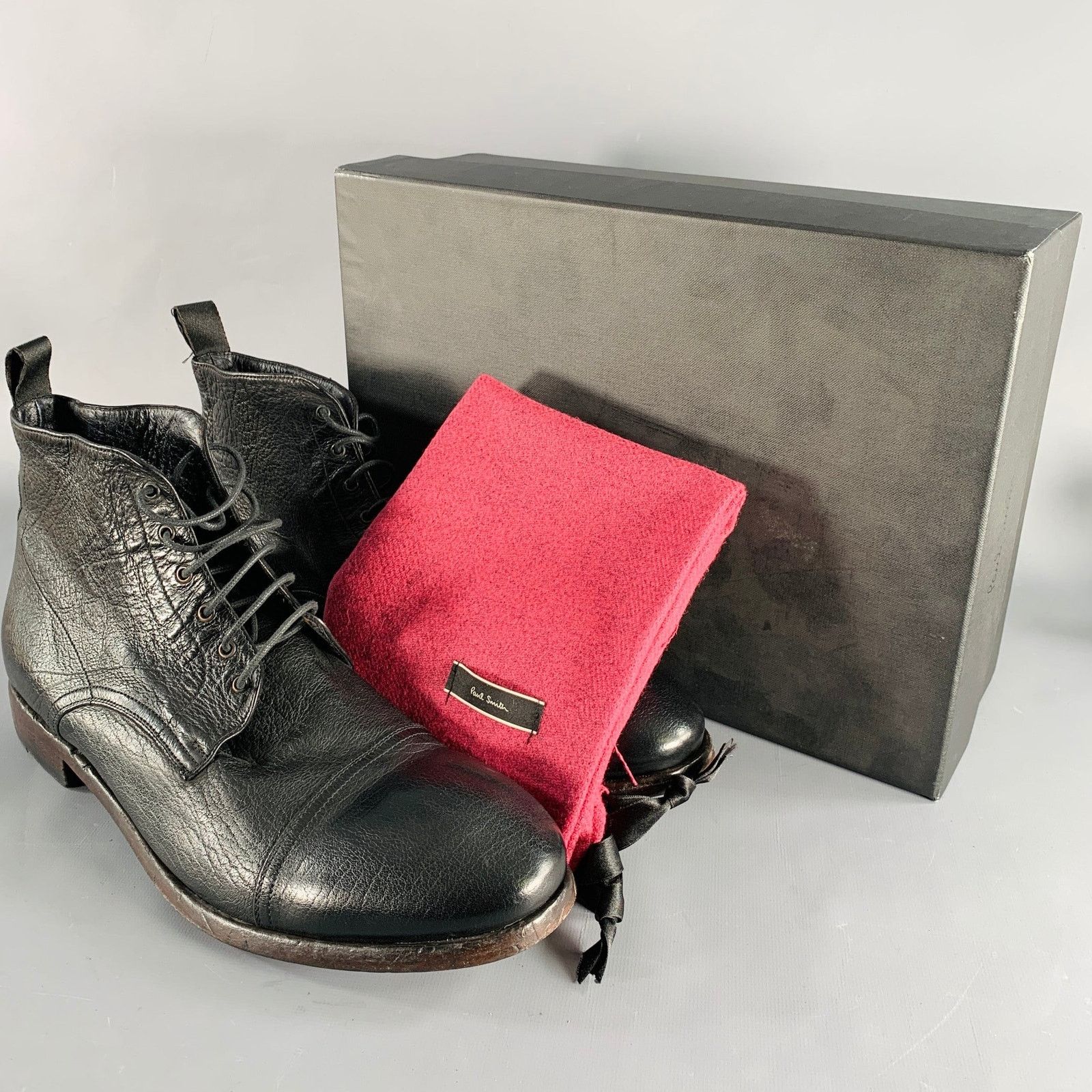 Paul Smith PAUL SMITH Size 12 Black Leather Lace-Up Ankle Boots Size US 12 / EU 45 - 9 Thumbnail